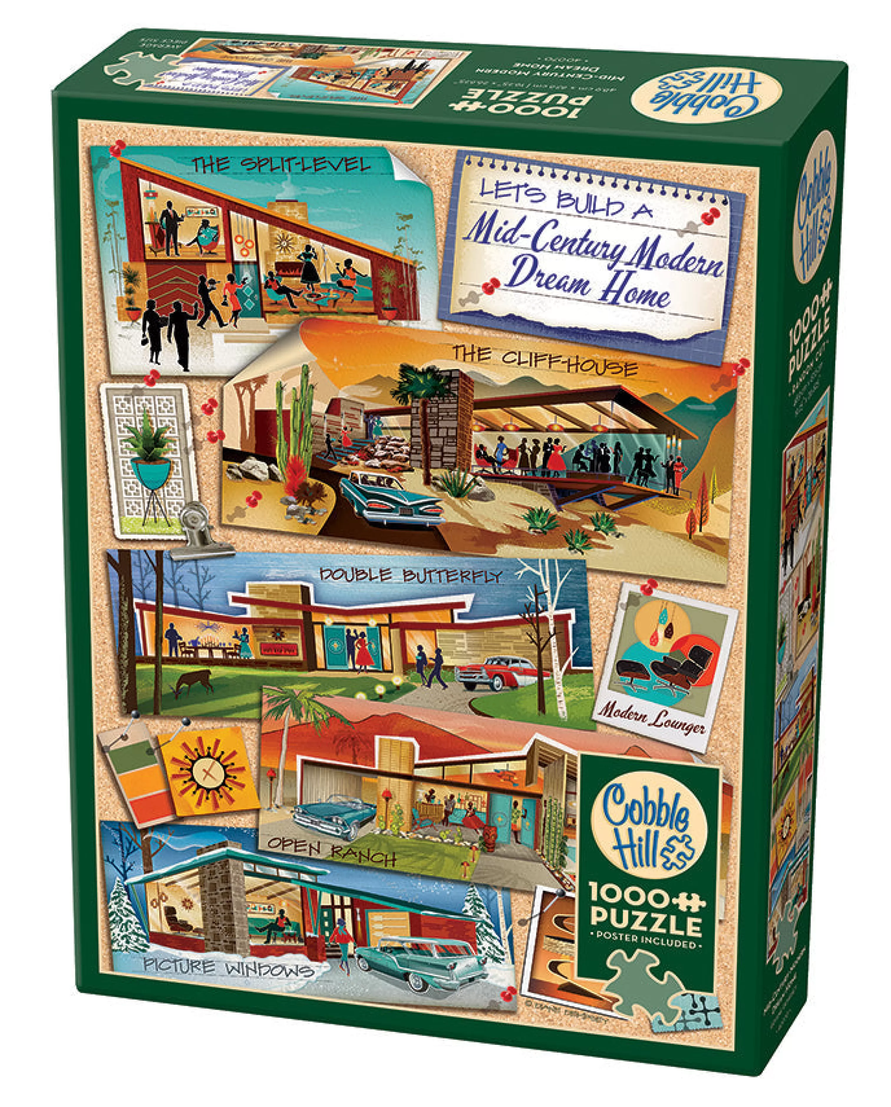 Collage - Miniscene^Cobble Hill Puzzles Mid-Century Modern Dream Home | 1000 Piece