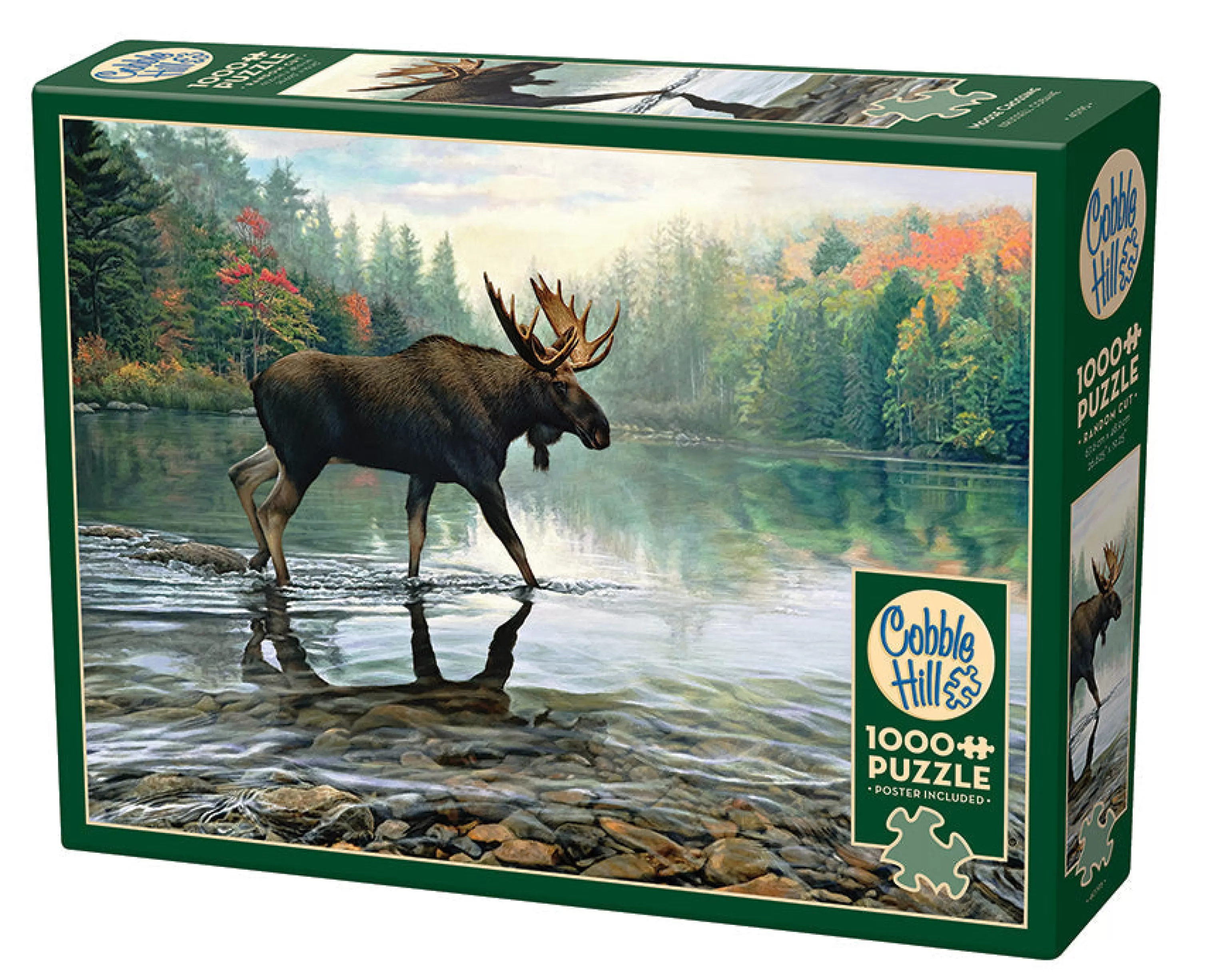 Waterscape^Cobble Hill Puzzles Moose Crossing | 1000 Piece