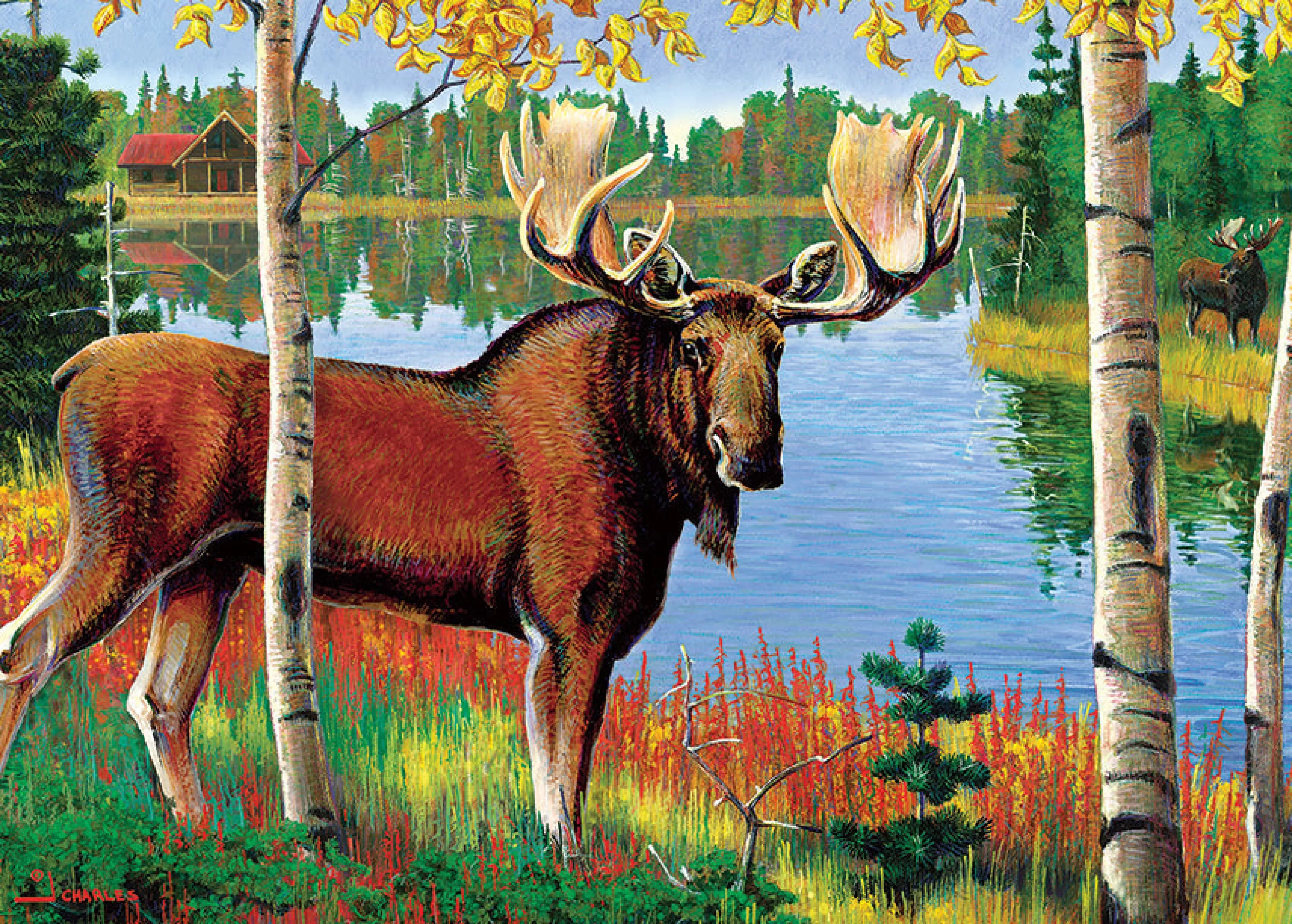 Wildlife^Cobble Hill Puzzles Moose (Tray) | 35 Piece Tray