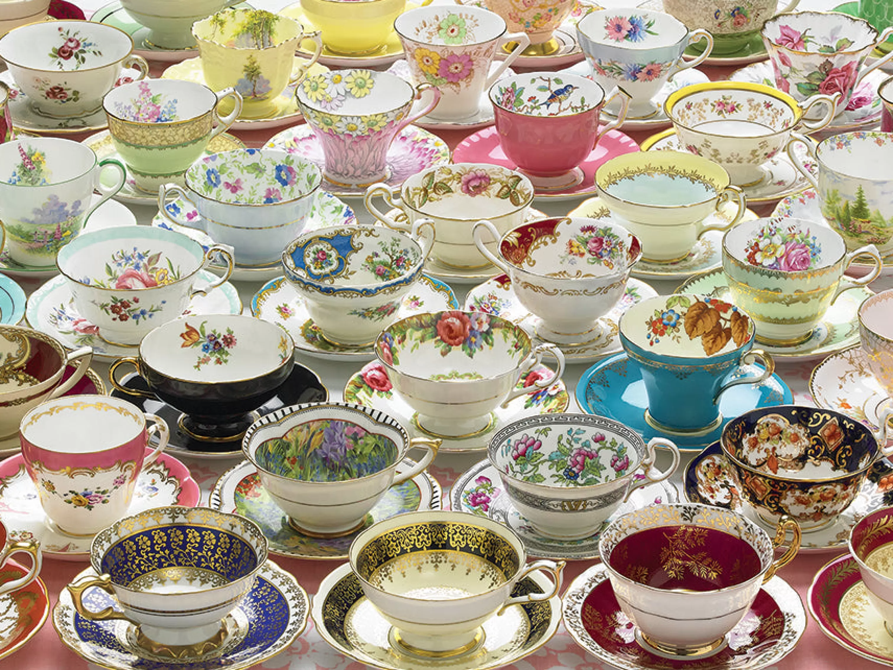 Collage - Variety^Cobble Hill Puzzles More Teacups | Easy Handling 275 Piece