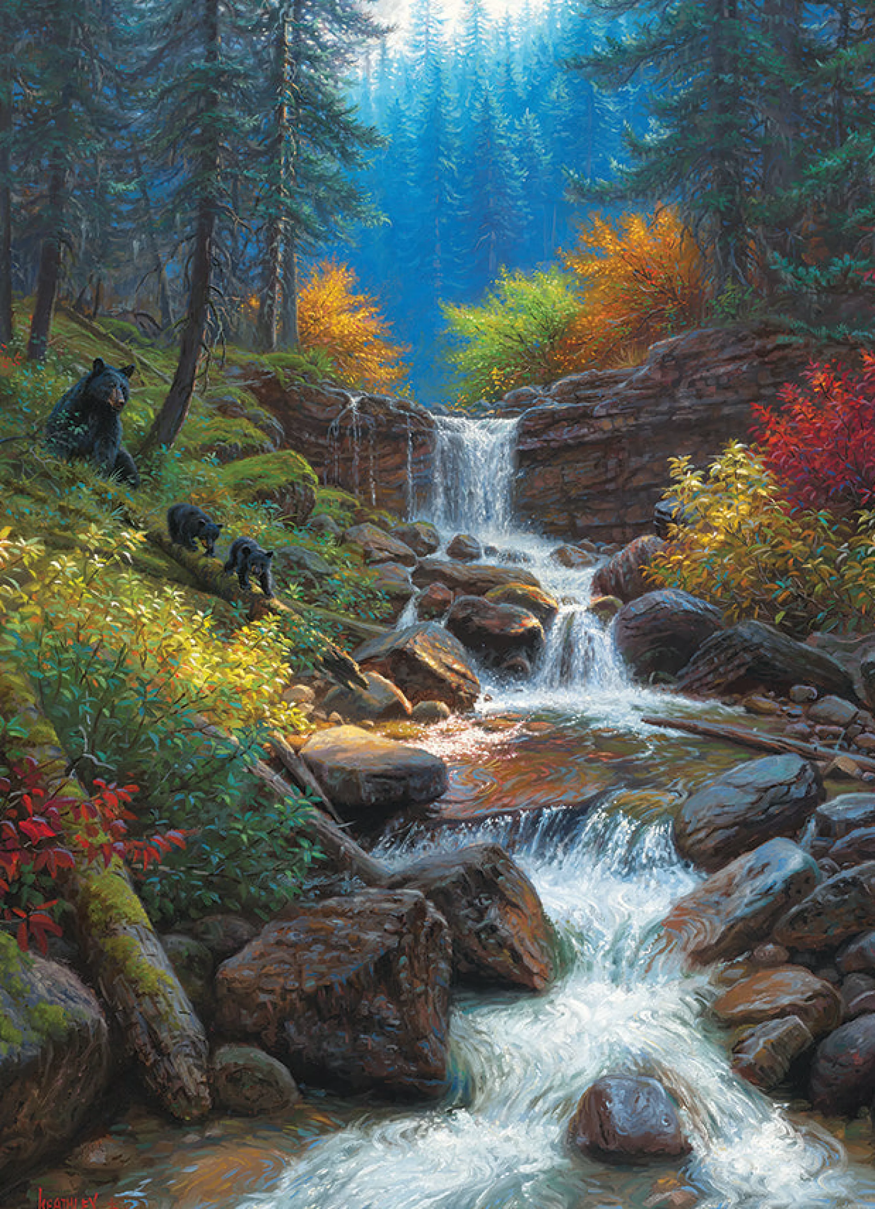 Waterscape^Cobble Hill Puzzles Mountain Cascade | 1000 Piece