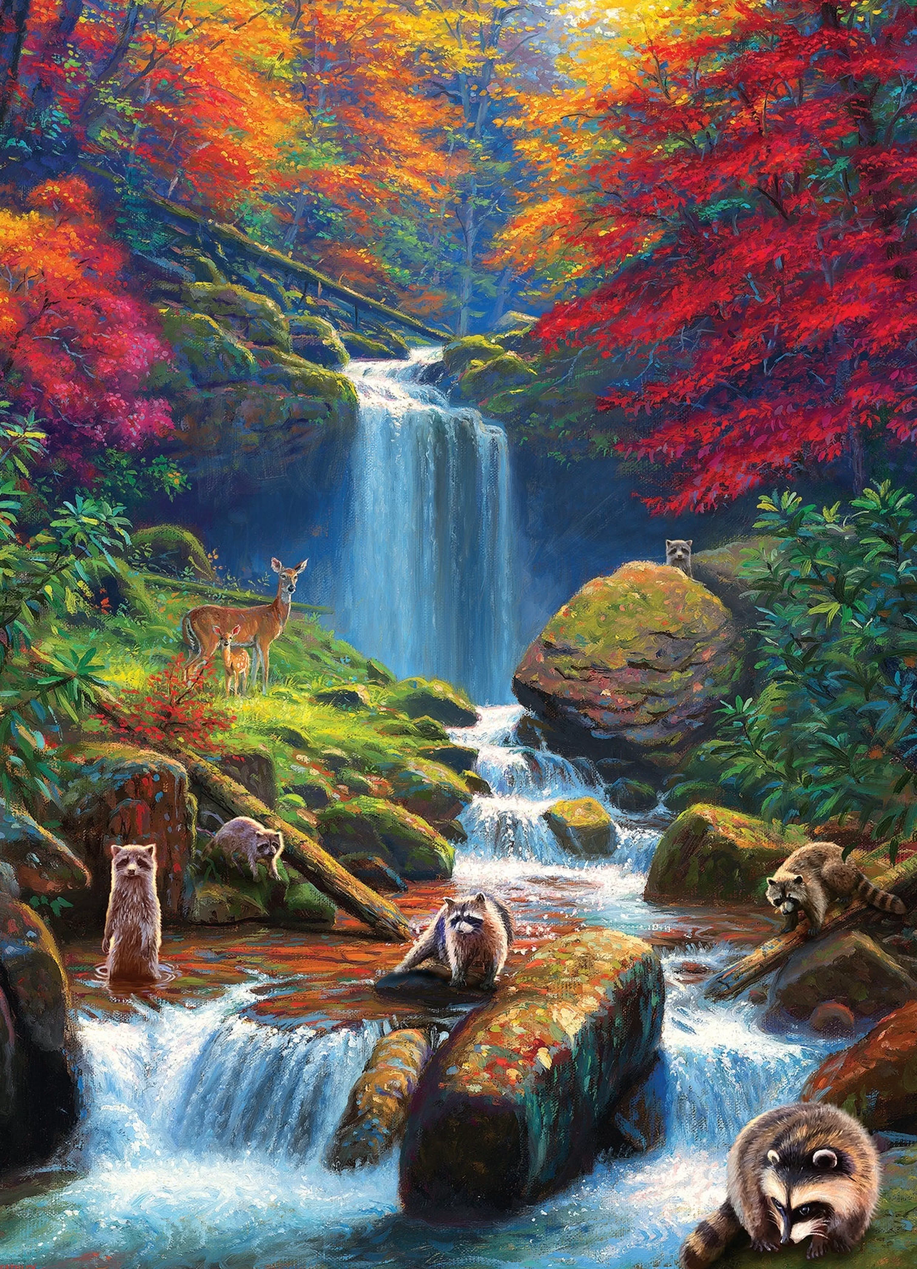 Waterscape^Cobble Hill Puzzles Mystic Falls In Autumn | 1000 Piece