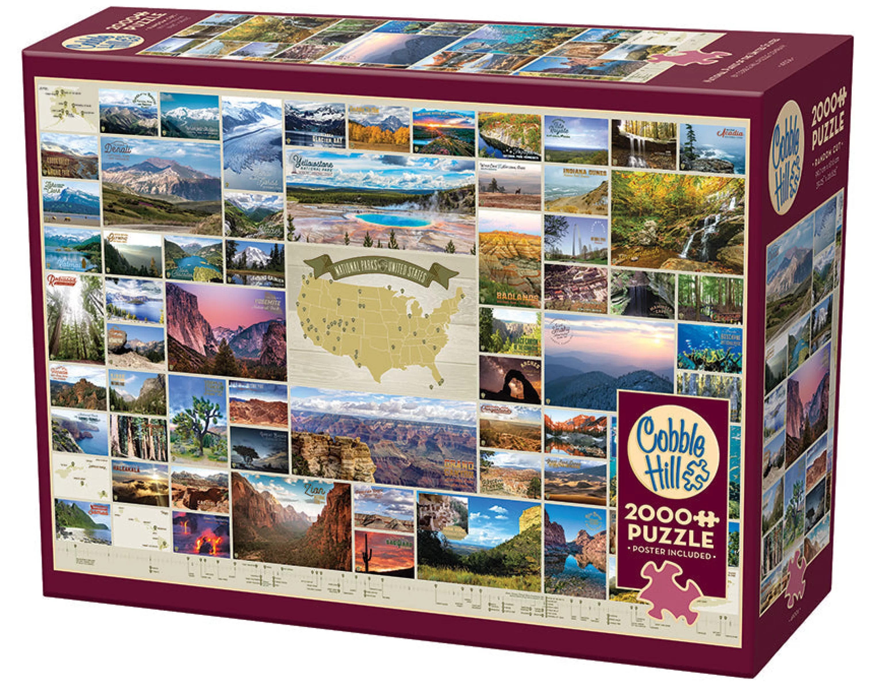 Collage - Miniscene^Cobble Hill Puzzles National Parks Of The United States | 2000 Piece