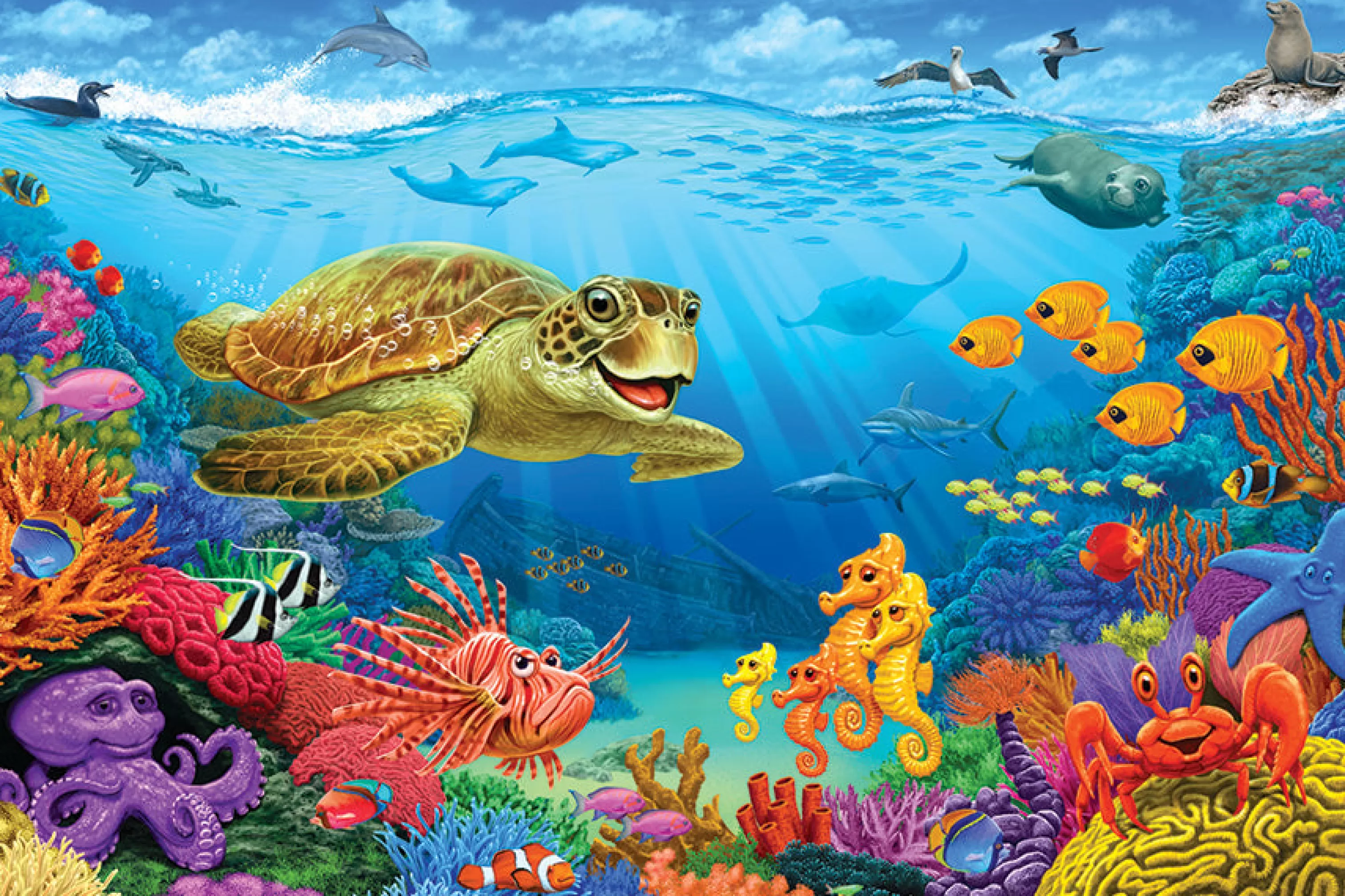 Waterscape^Cobble Hill Puzzles Ocean Reef (Floor 36Pc)