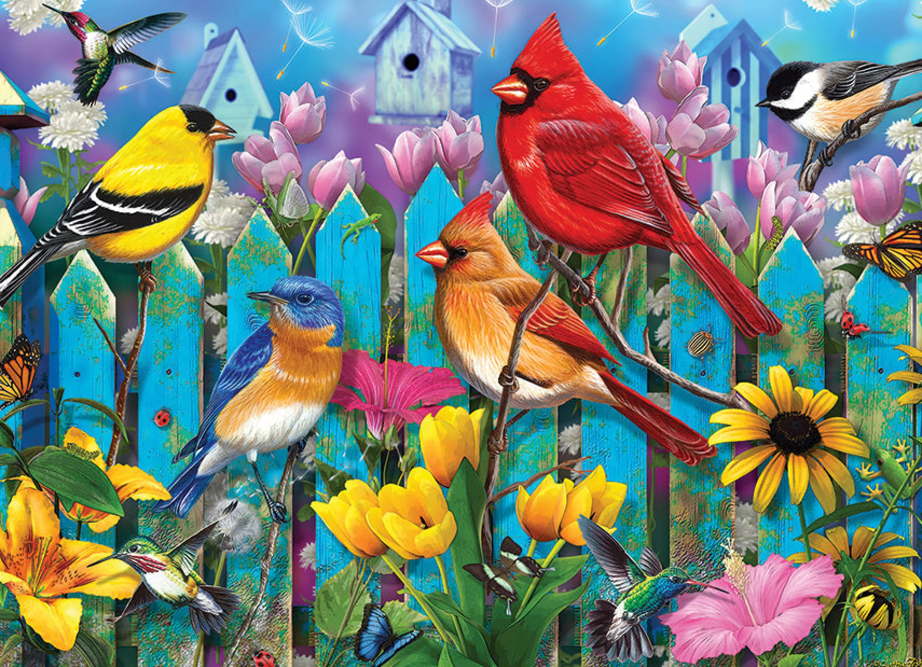 Birds^Cobble Hill Puzzles On The Fence | 500 Piece