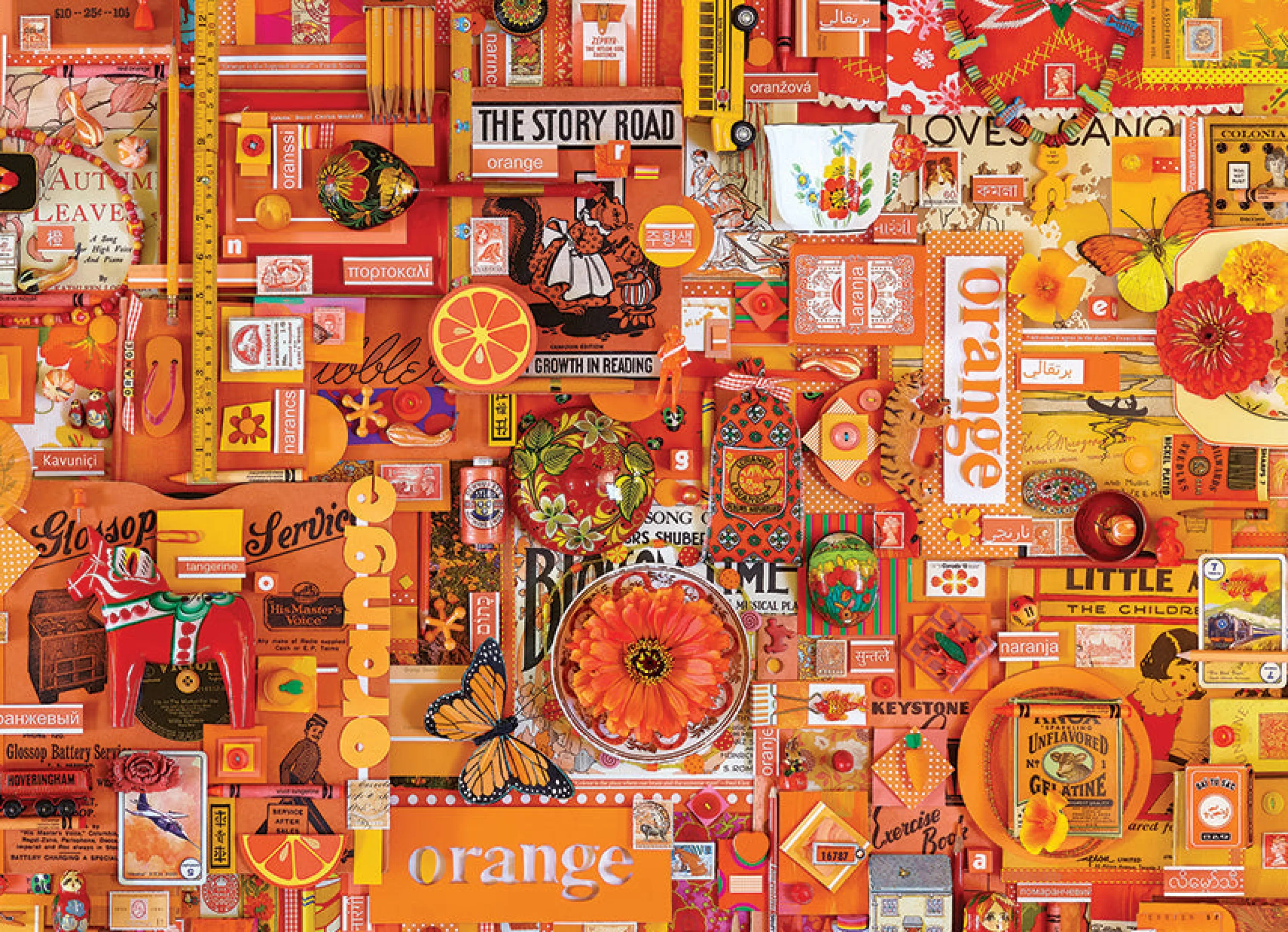 Collage - Busy^Cobble Hill Puzzles Orange | 1000 Piece