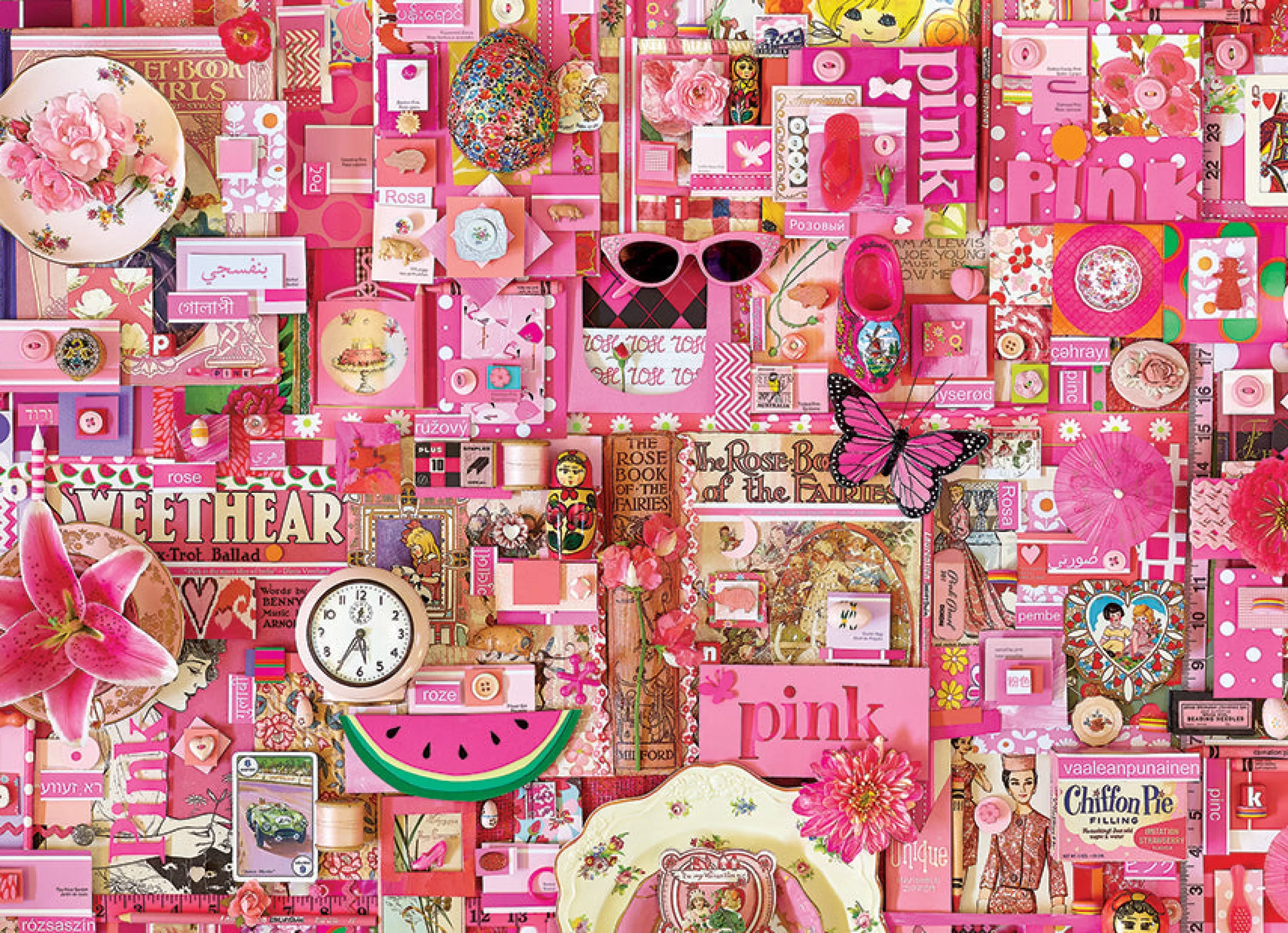 Collage - Busy^Cobble Hill Puzzles Pink | 1000 Piece