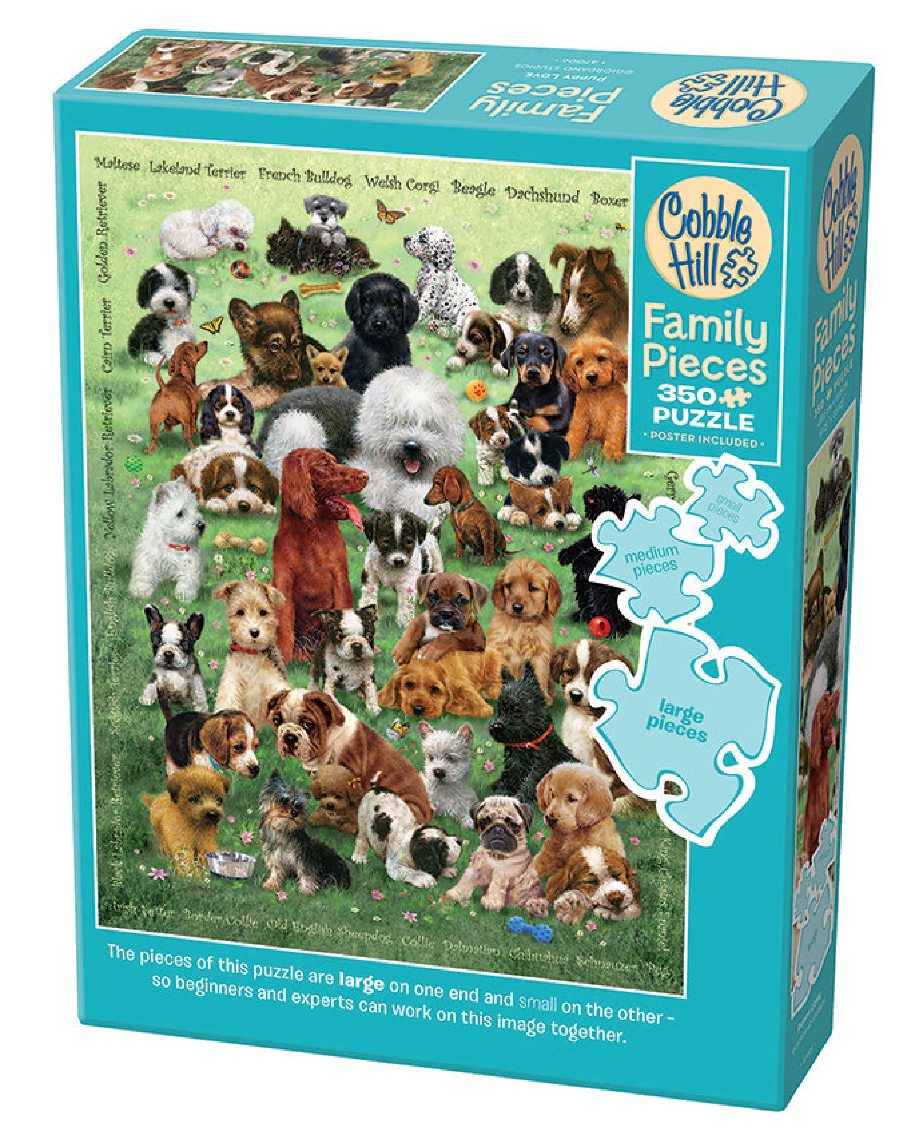 Dogs^Cobble Hill Puzzles Puppy Love (Family) | Family Pieces 350