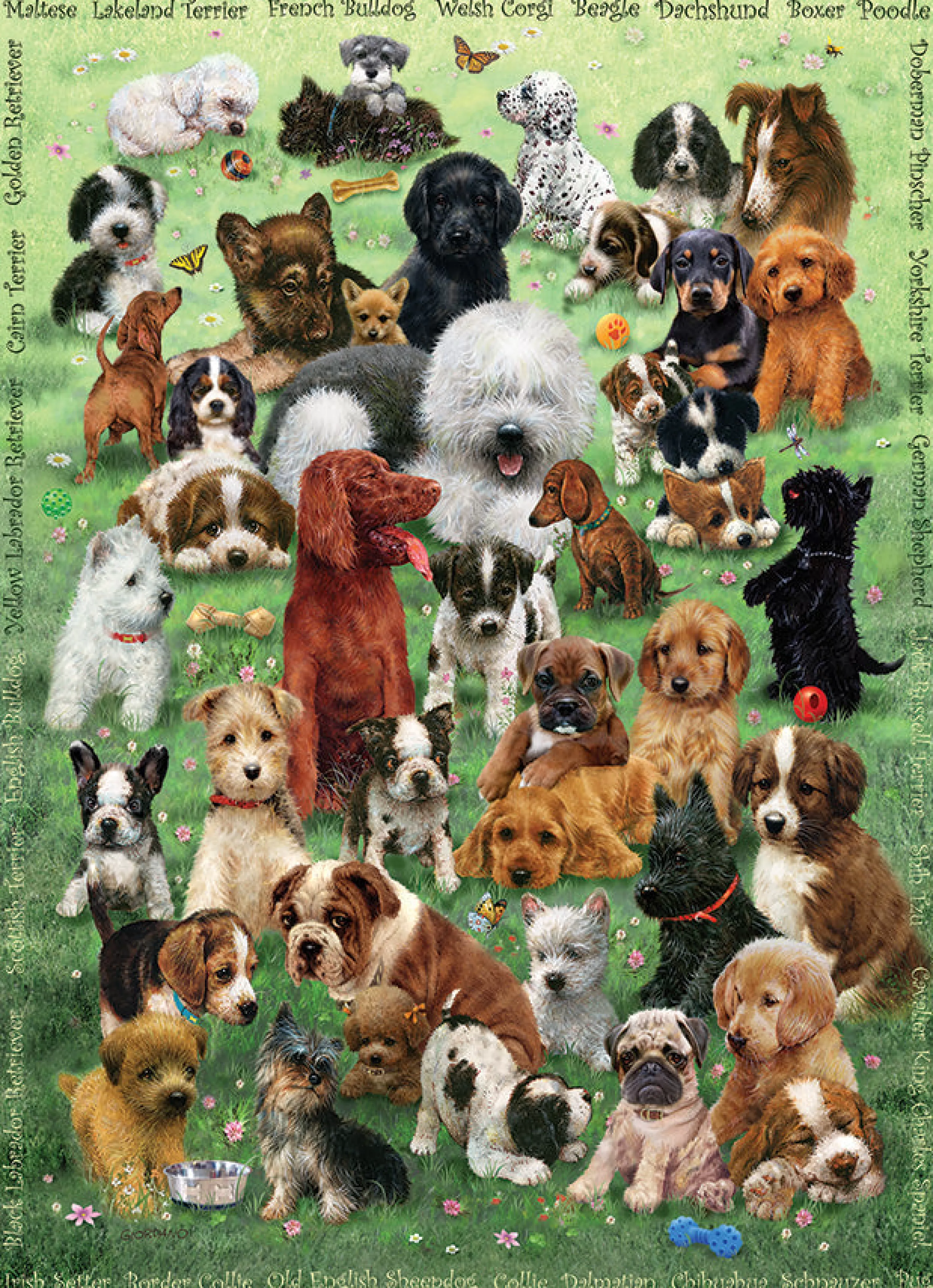 Dogs^Cobble Hill Puzzles Puppy Love (Family) | Family Pieces 350