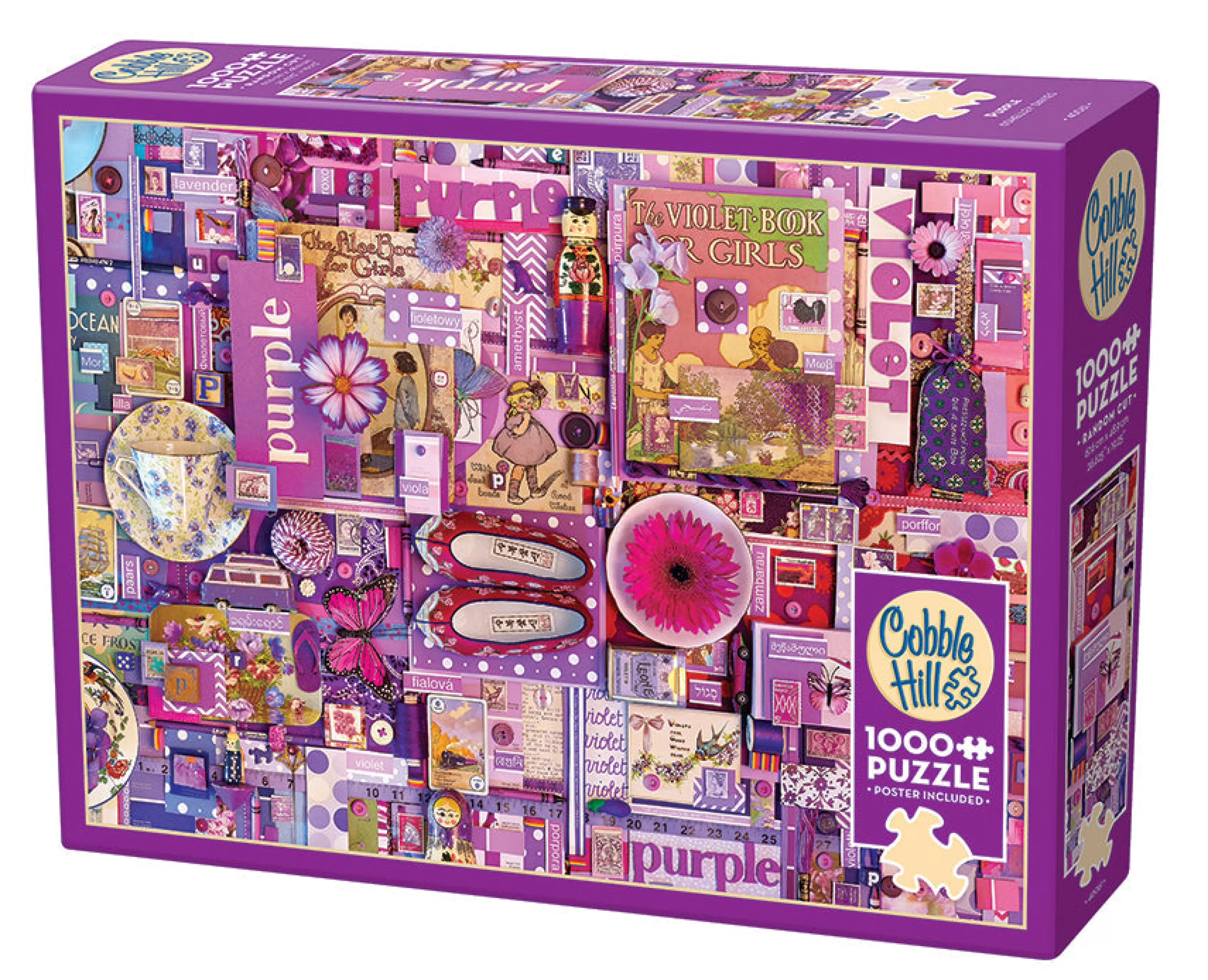 Collage - Busy^Cobble Hill Puzzles Purple | 1000 Piece