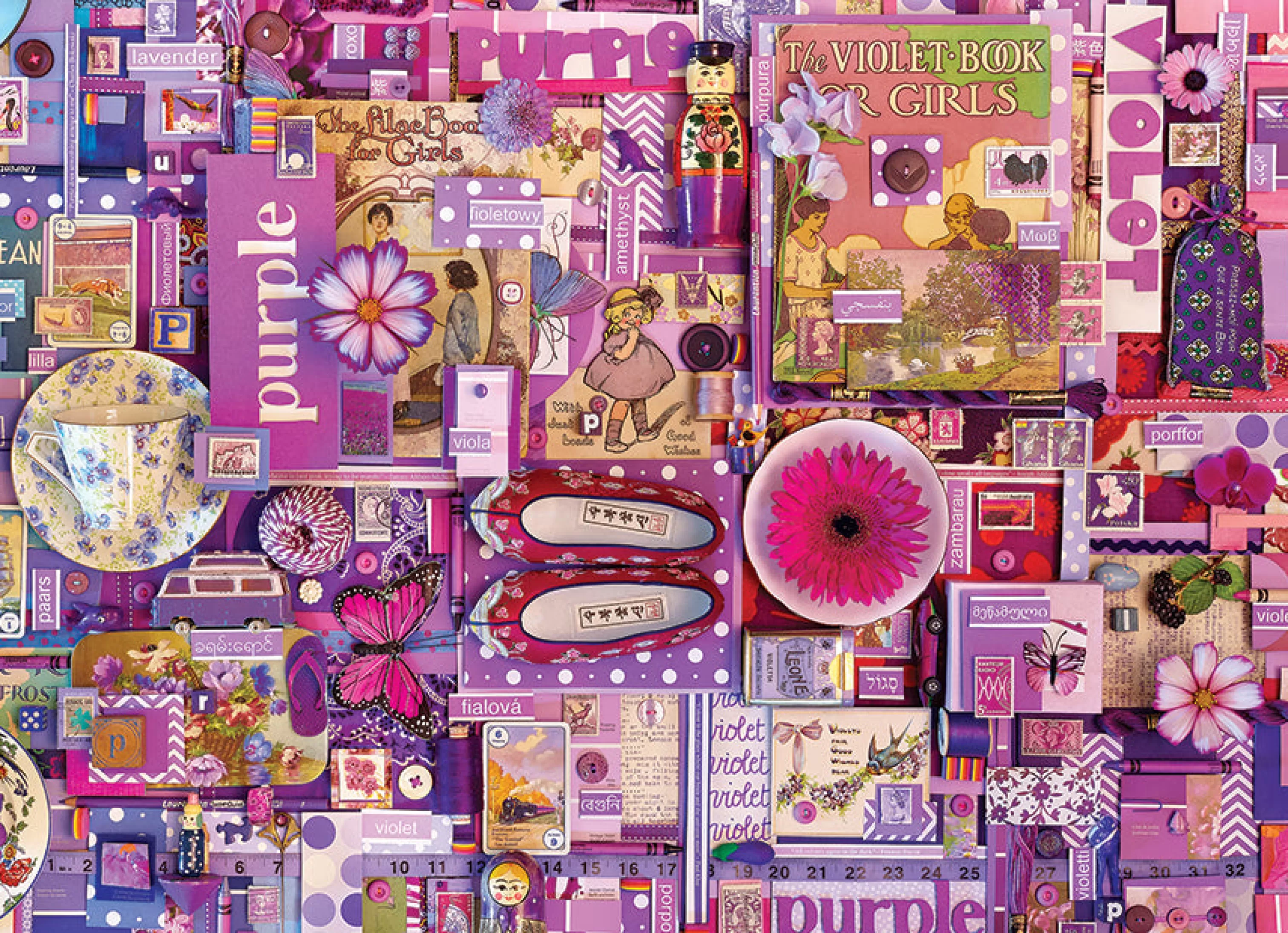 Collage - Busy^Cobble Hill Puzzles Purple | 1000 Piece