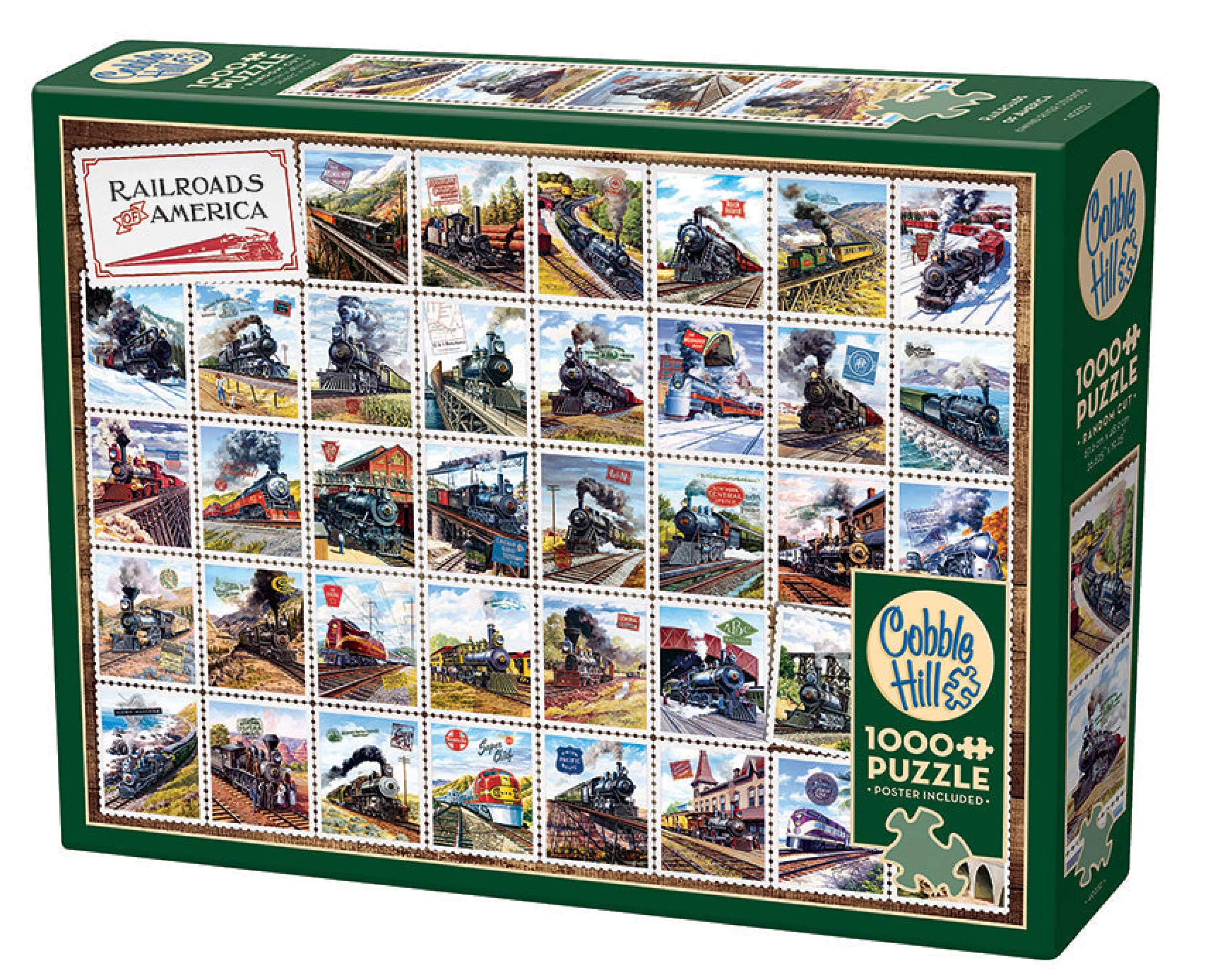 Nostalgia | Vintage^Cobble Hill Puzzles Railroads Of America | 1000 Piece