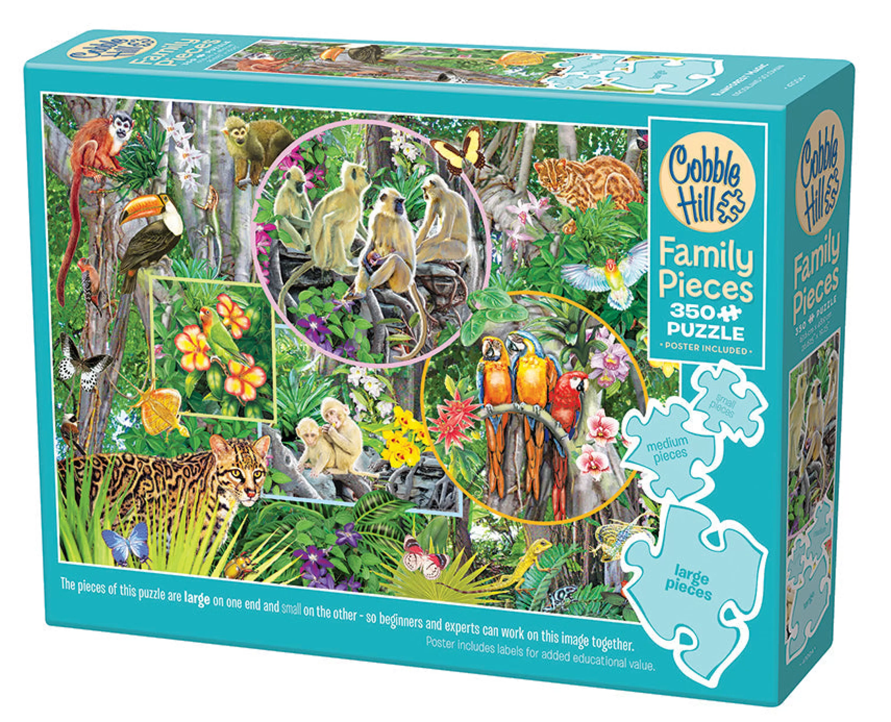 Cats^Cobble Hill Puzzles Rainforest Magic (Family) | Family Pieces 350