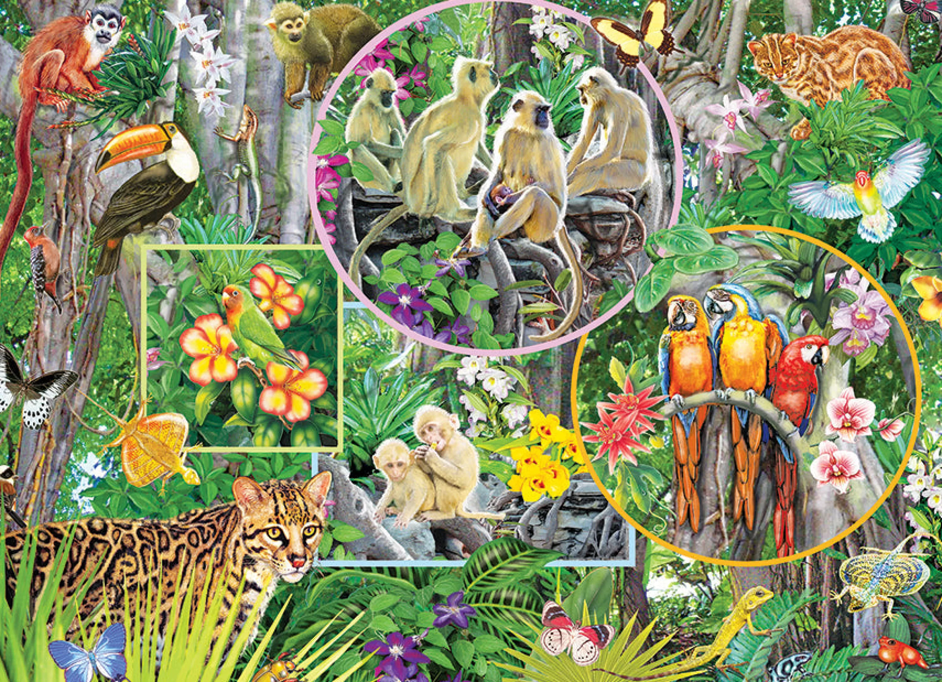 Cats^Cobble Hill Puzzles Rainforest Magic (Family) | Family Pieces 350