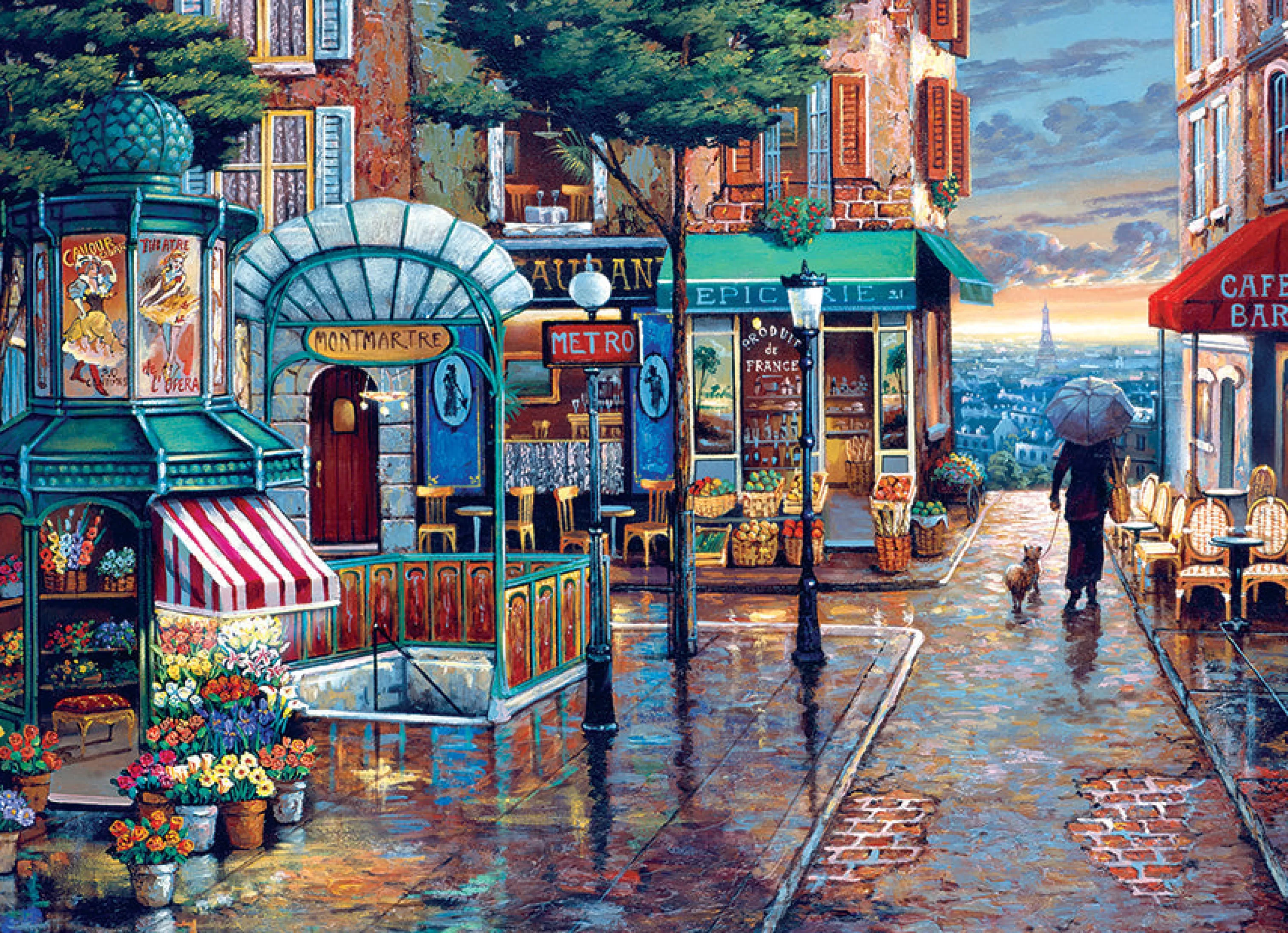 Dogs^Cobble Hill Puzzles Rainy Day Stroll | 1000 Piece