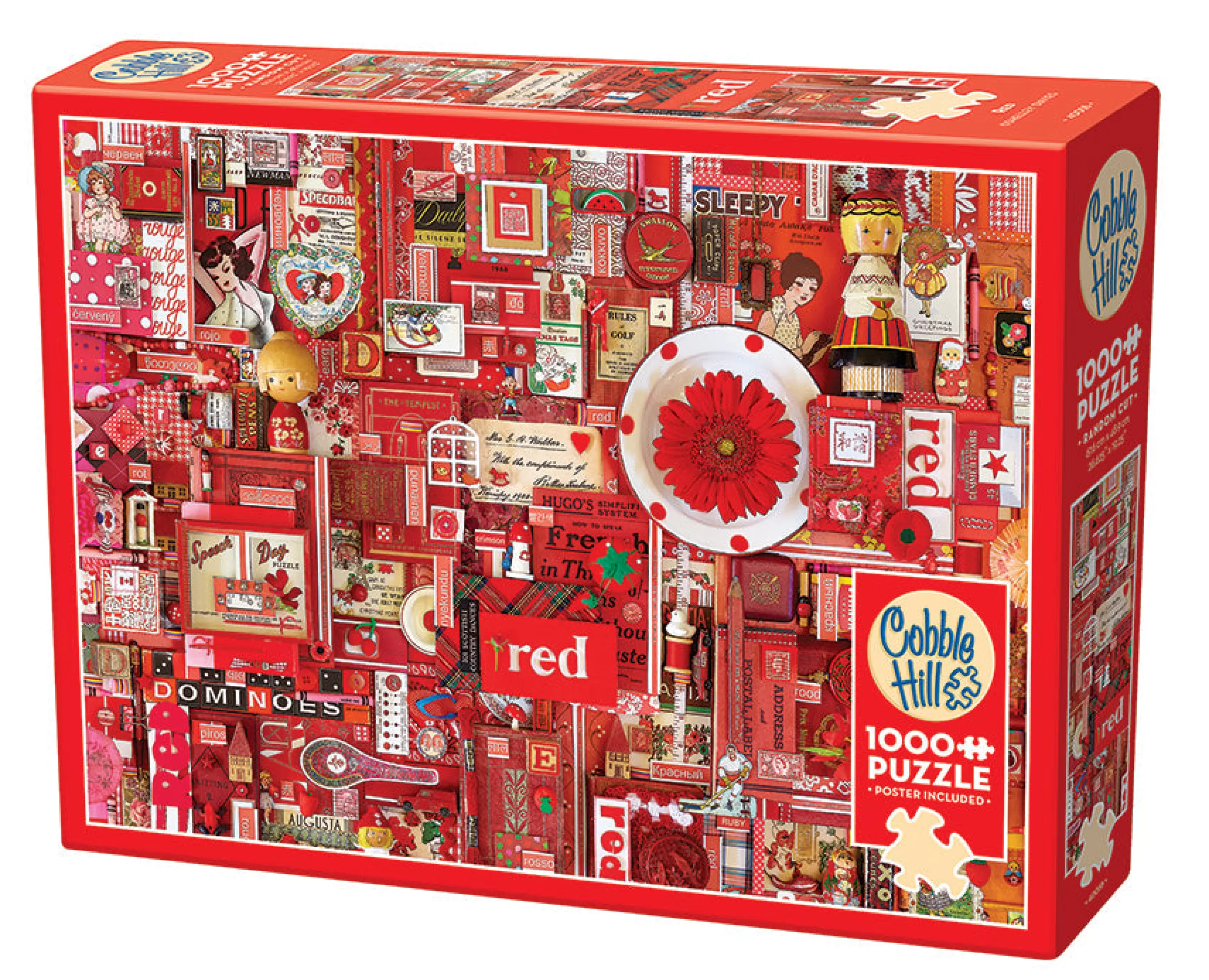 Flowers | Gardens^Cobble Hill Puzzles Red | 1000 Piece