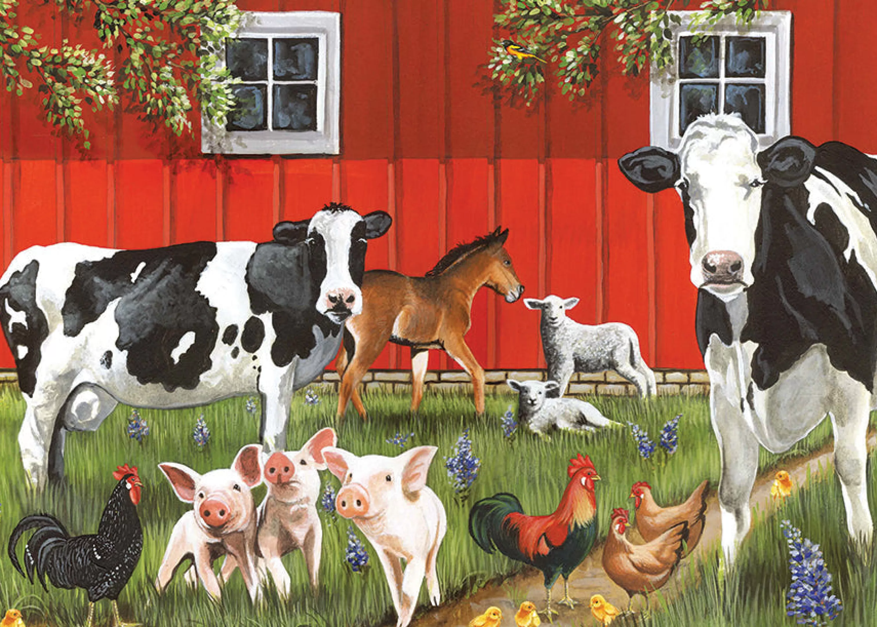 Farm^Cobble Hill Puzzles Red Barn Farm (Tray) | 35 Piece Tray