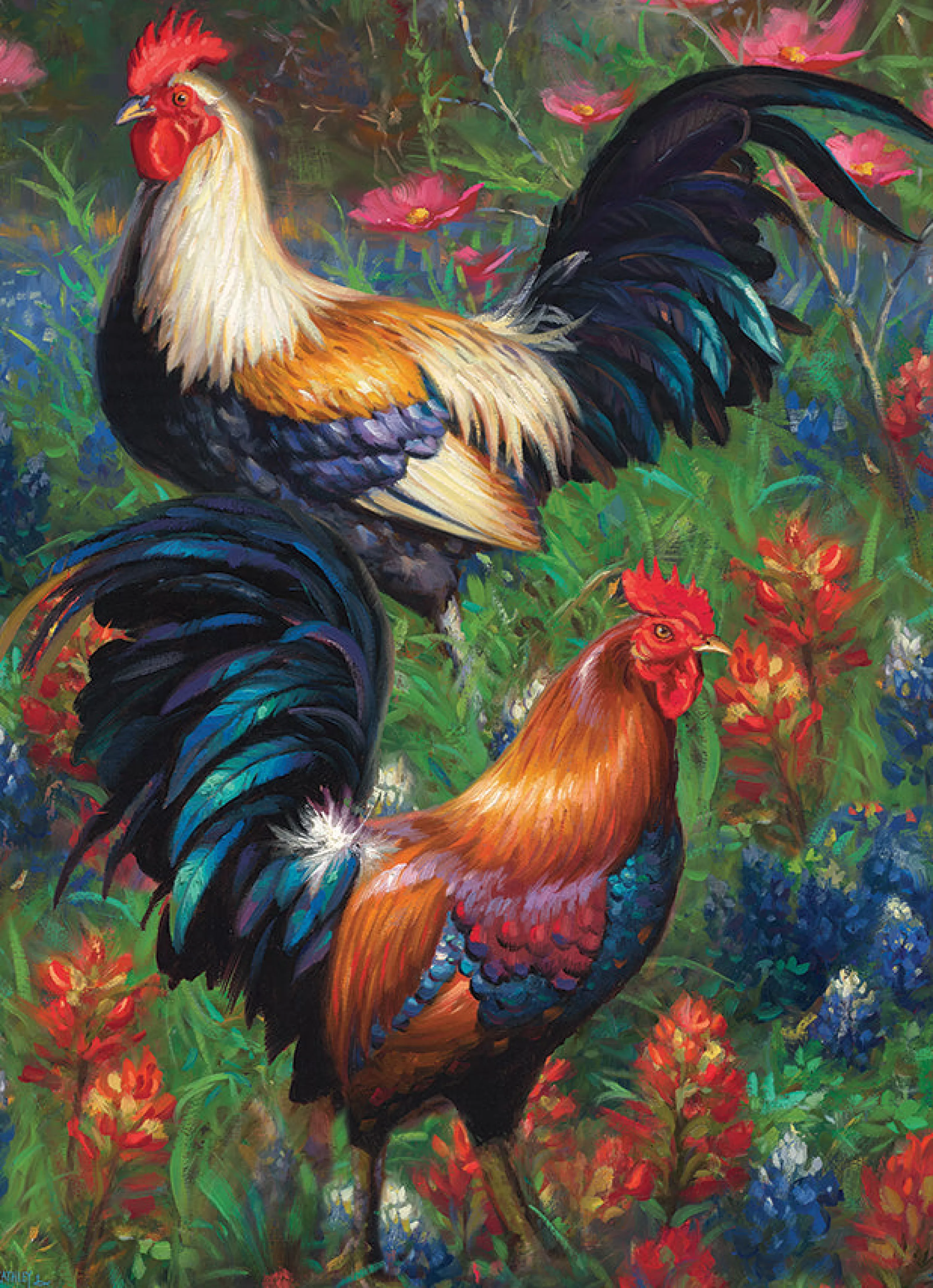 Farm^Cobble Hill Puzzles Roosters | 1000 Piece