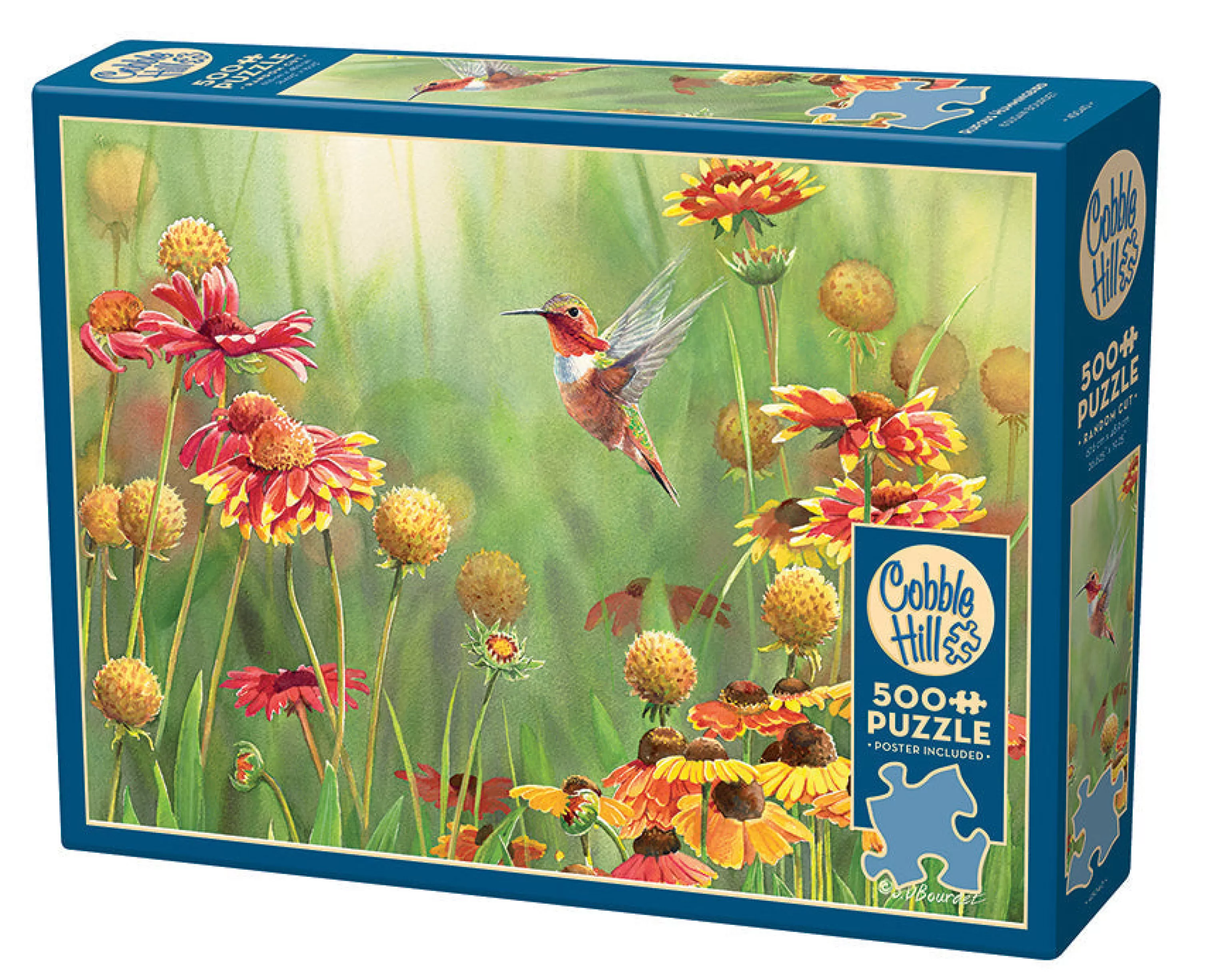 Flowers | Gardens^Cobble Hill Puzzles Rufous Hummingbird | 500 Piece