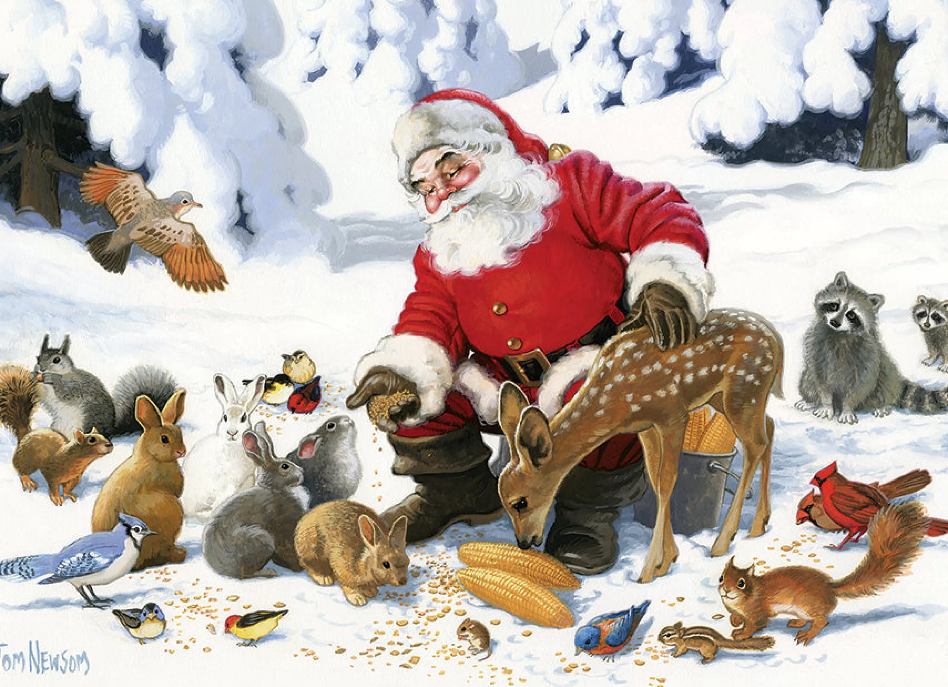 Winter^Cobble Hill Puzzles Santa Claus And Friends (Family) | Family Pieces 350