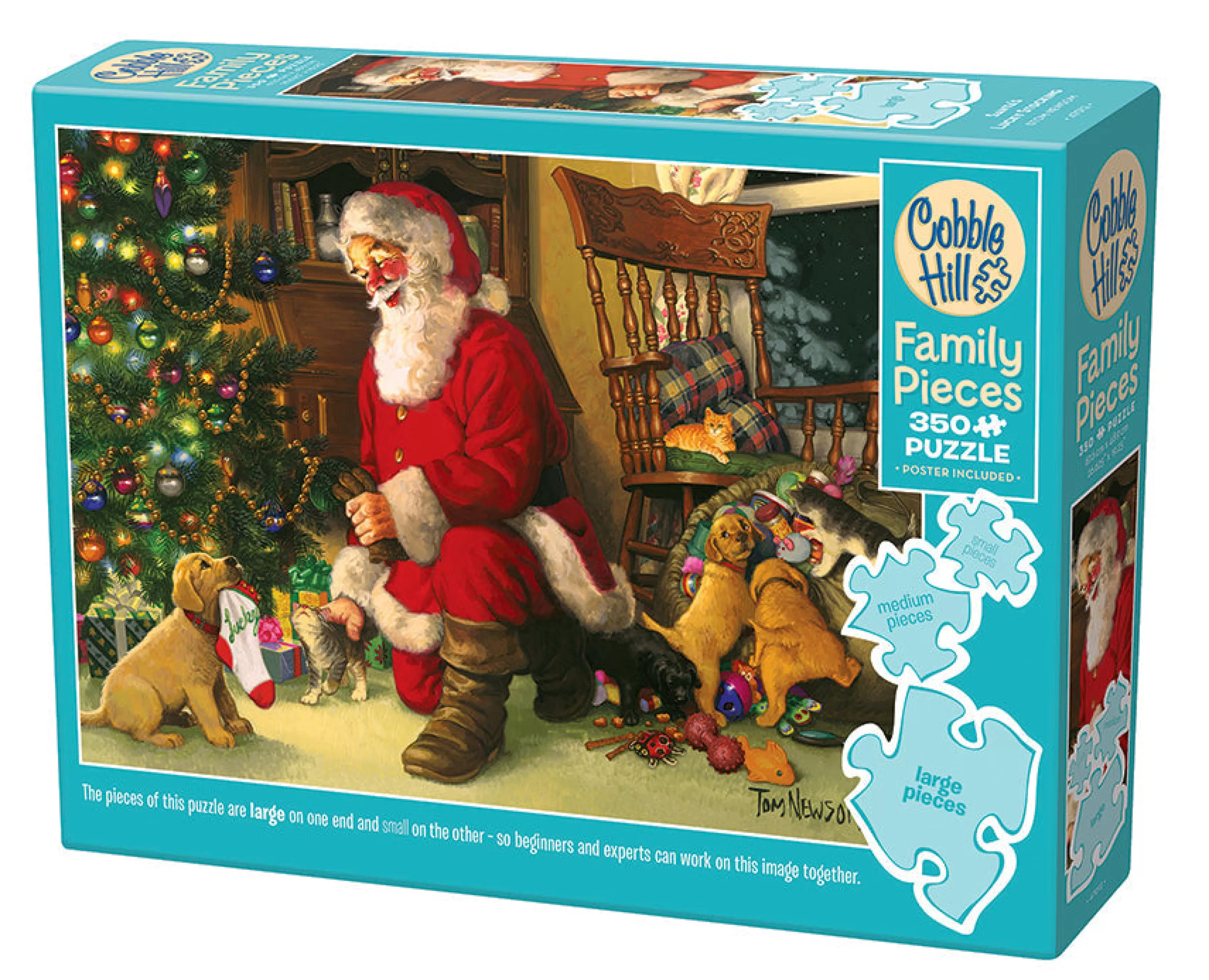 Dogs^Cobble Hill Puzzles Santa'S Lucky Stocking (Family) | Family Pieces 350