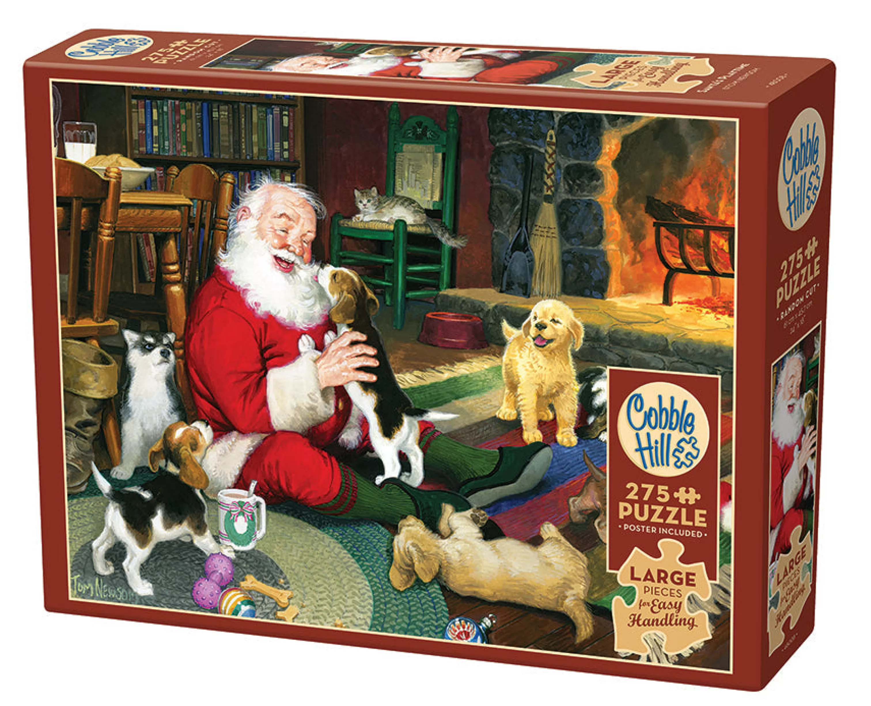 Cats^Cobble Hill Puzzles Santa'S Playtime | Easy Handling 275 Piece