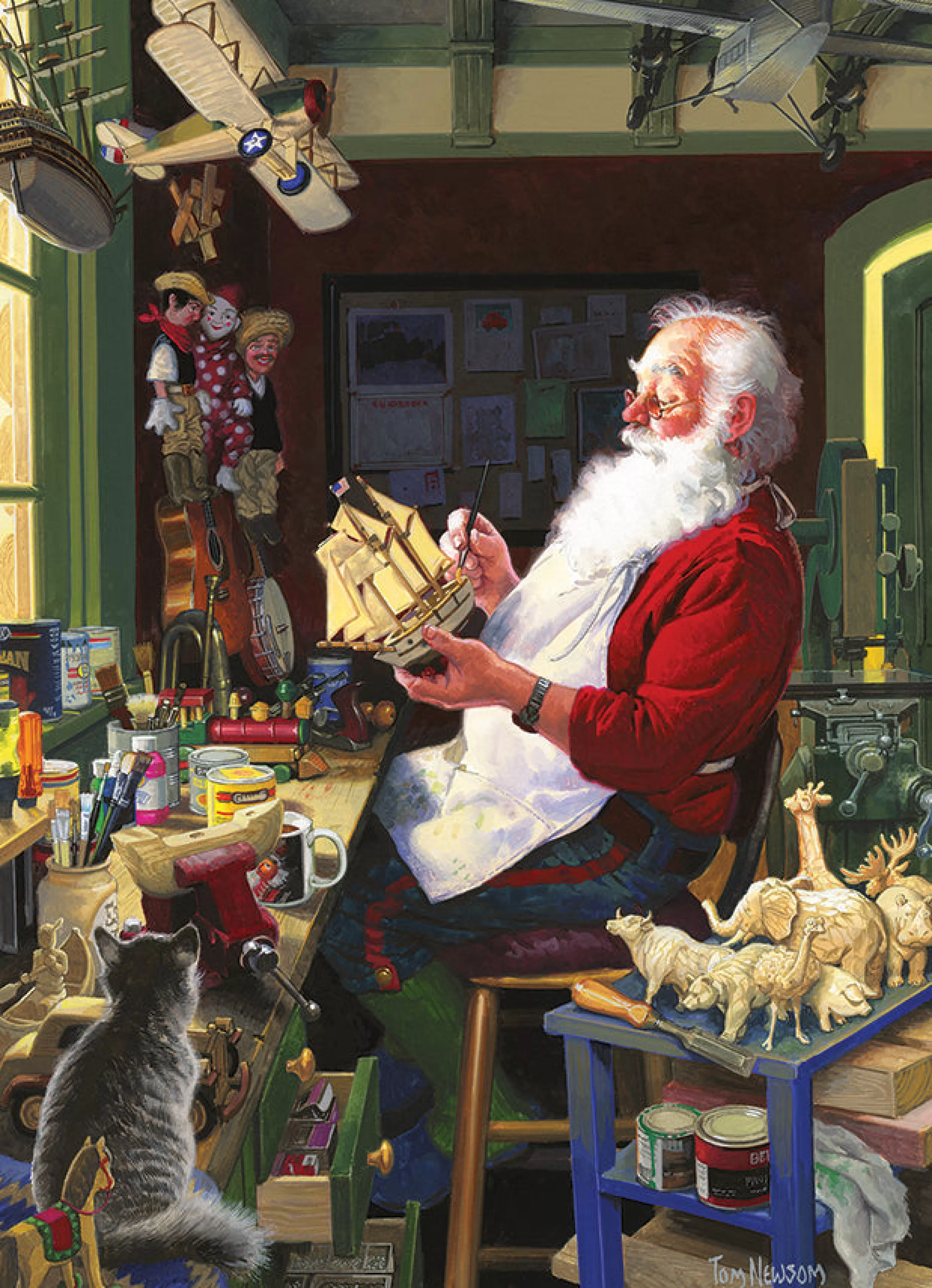 Cats^Cobble Hill Puzzles Santa'S Workbench | 500 Piece