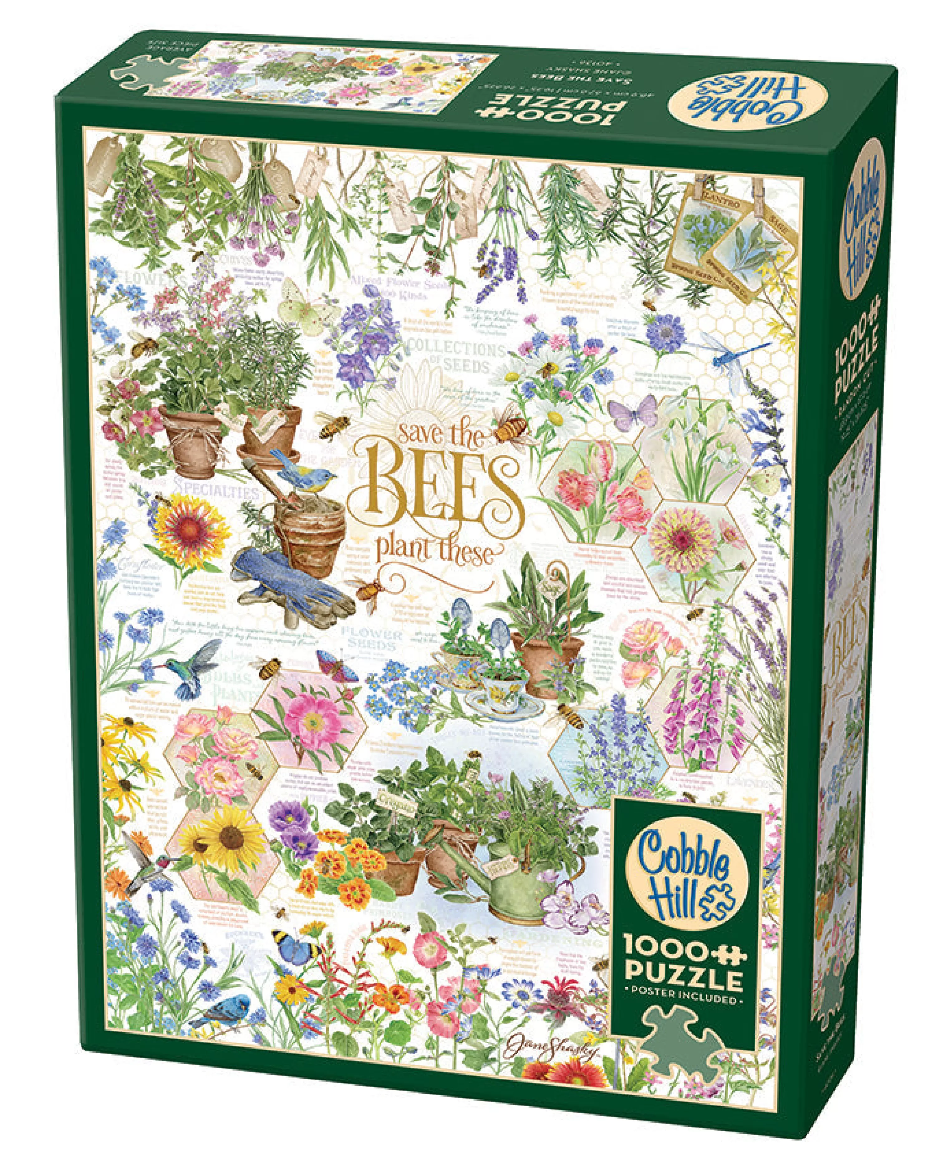 Flowers | Gardens^Cobble Hill Puzzles Save The Bees | 1000 Piece