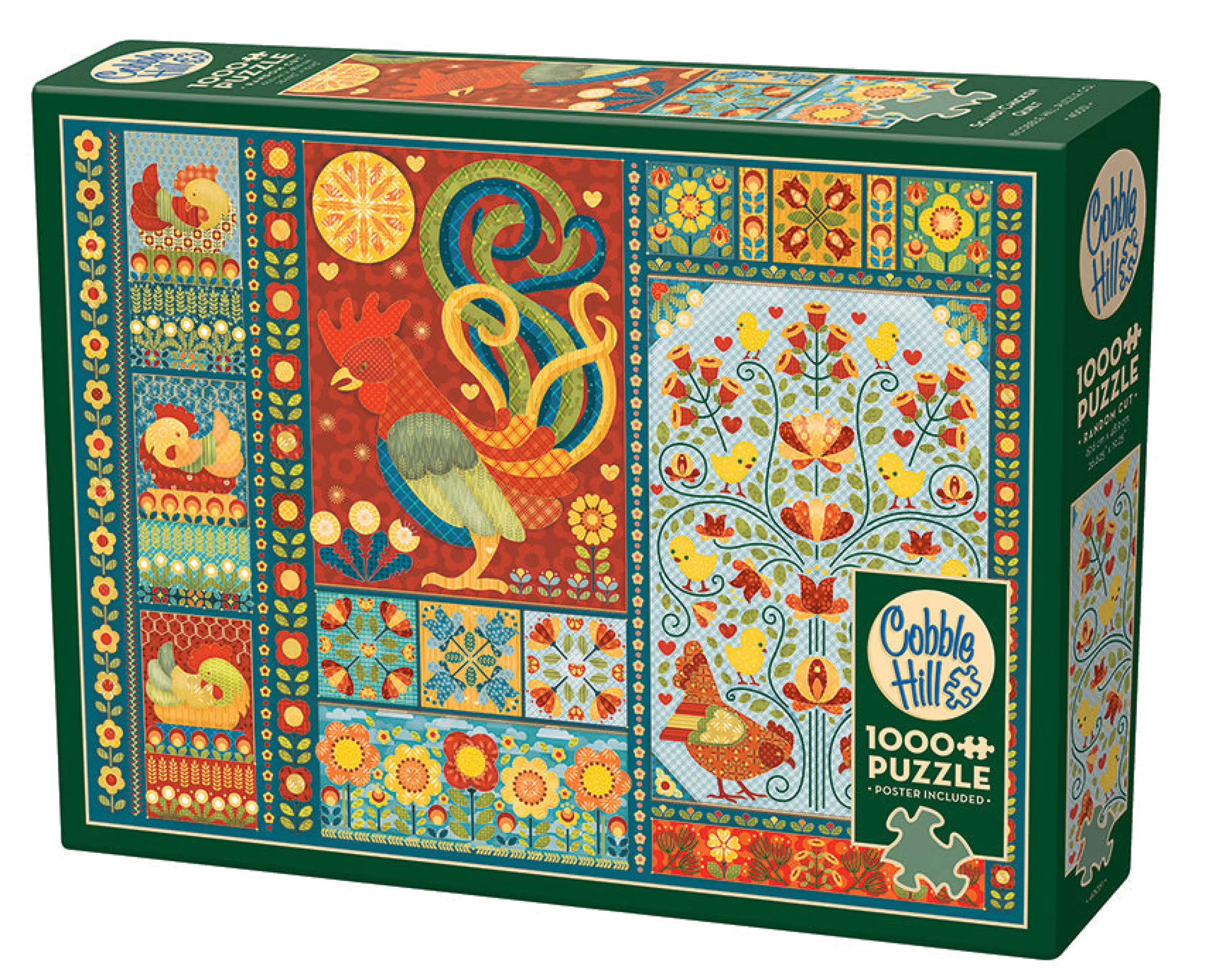 Sewing | Quilting^Cobble Hill Puzzles Scandi Chicken Quilt | 1000 Piece