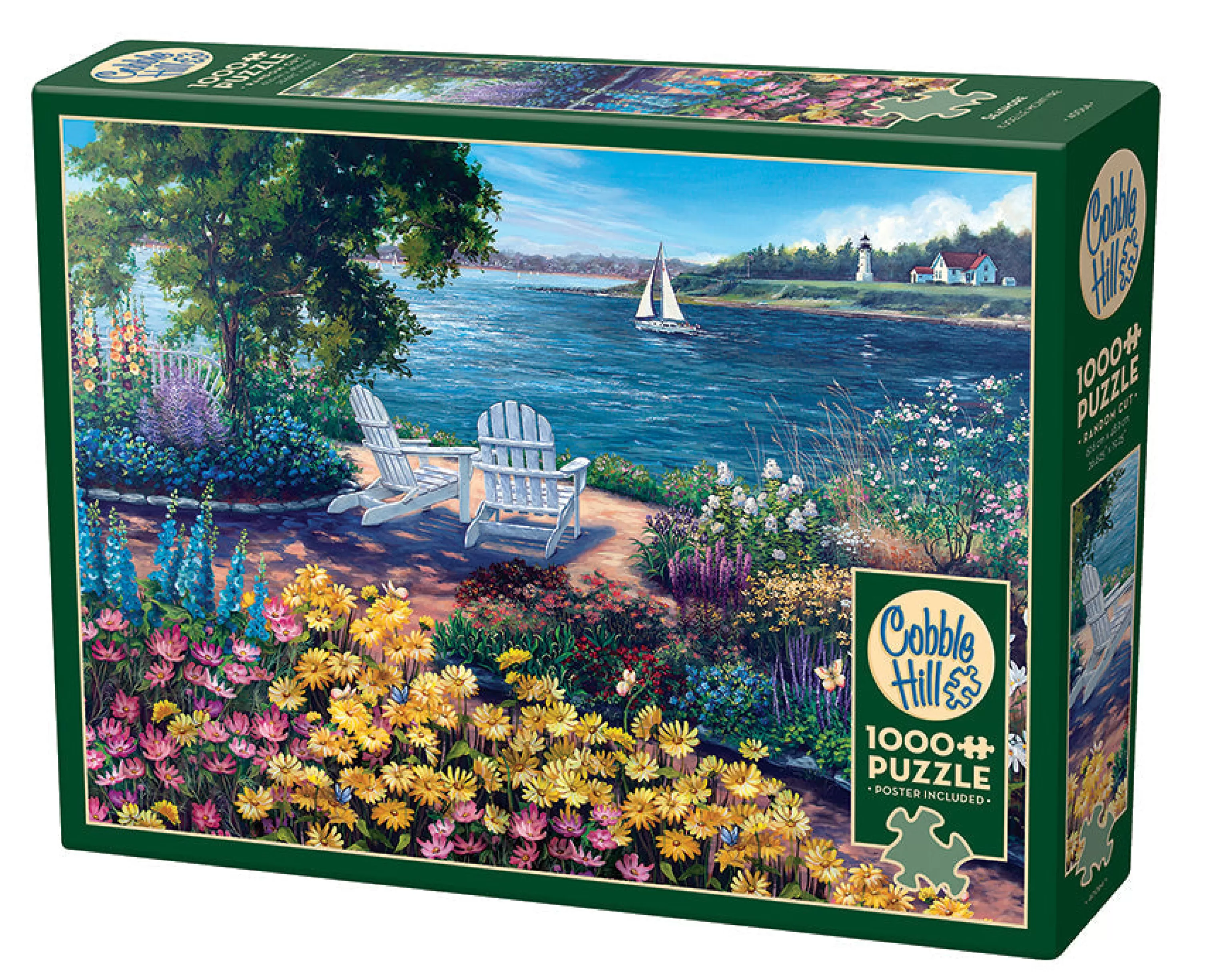 Flowers | Gardens^Cobble Hill Puzzles Seashore | 1000 Piece