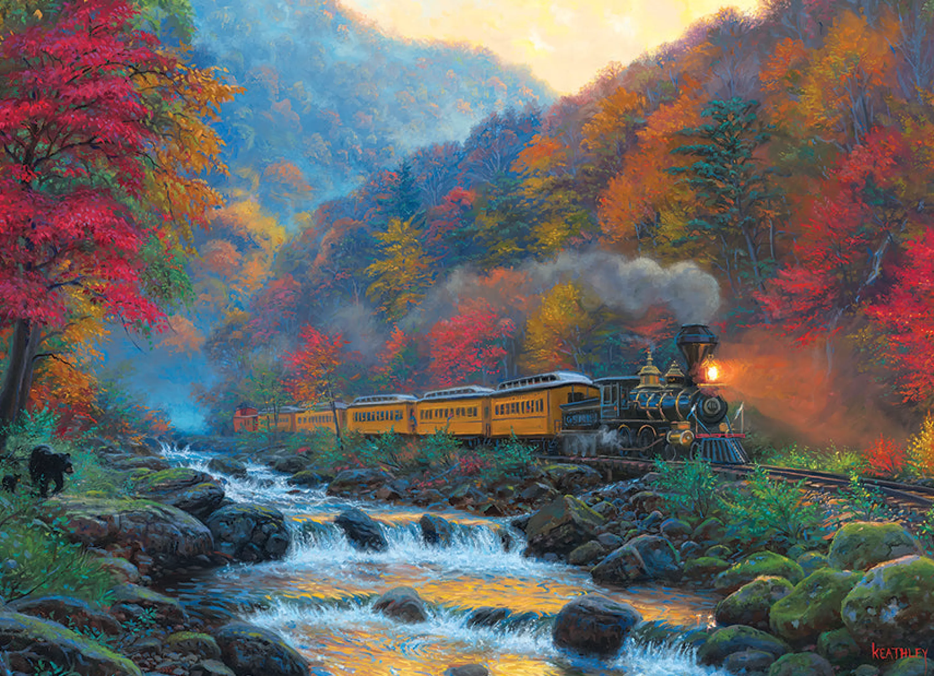 Mountainscape^Cobble Hill Puzzles Smoky Train | 1000 Piece