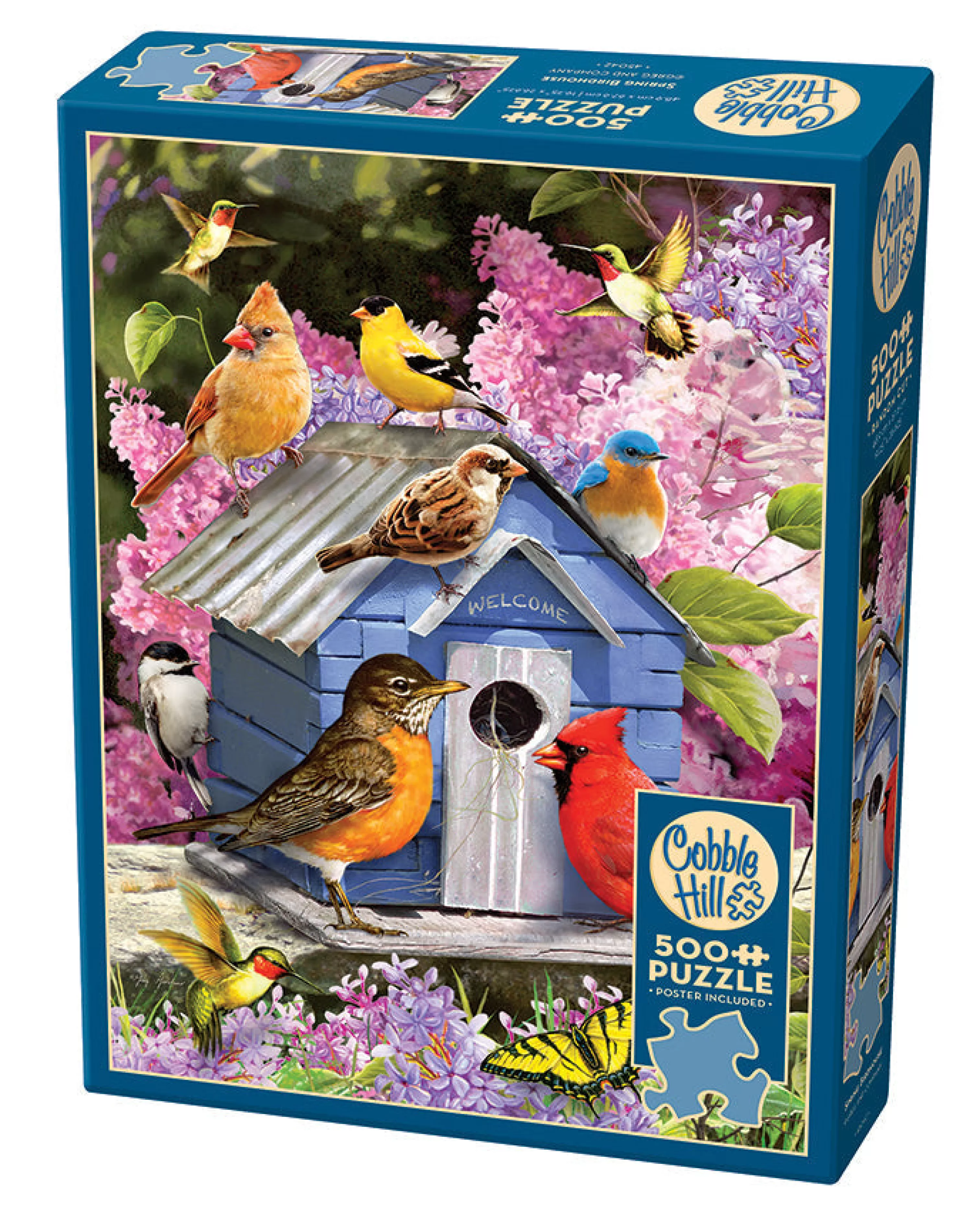 Flowers | Gardens^Cobble Hill Puzzles Spring Birdhouse | 500 Piece