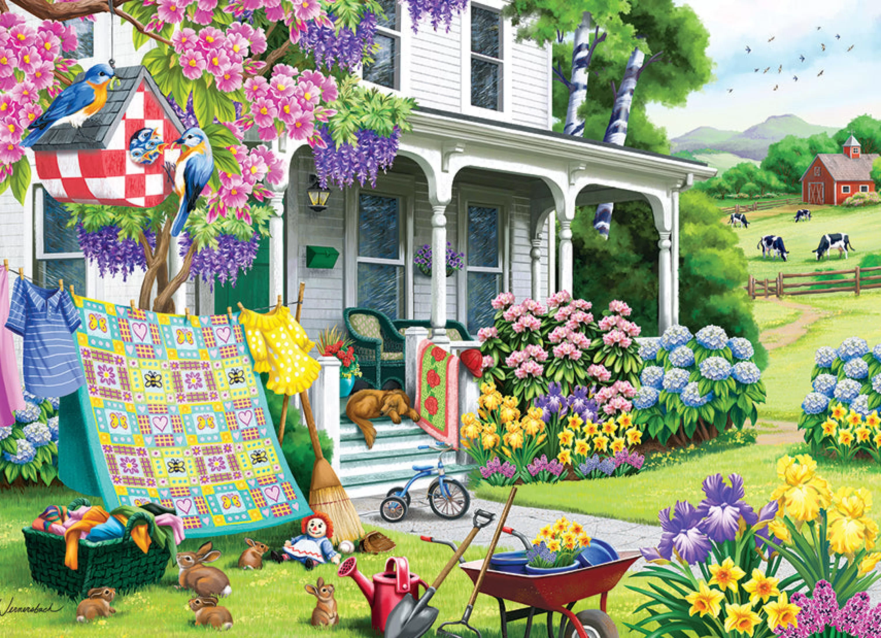 Sewing | Quilting^Cobble Hill Puzzles Spring Cleaning | 500 Piece