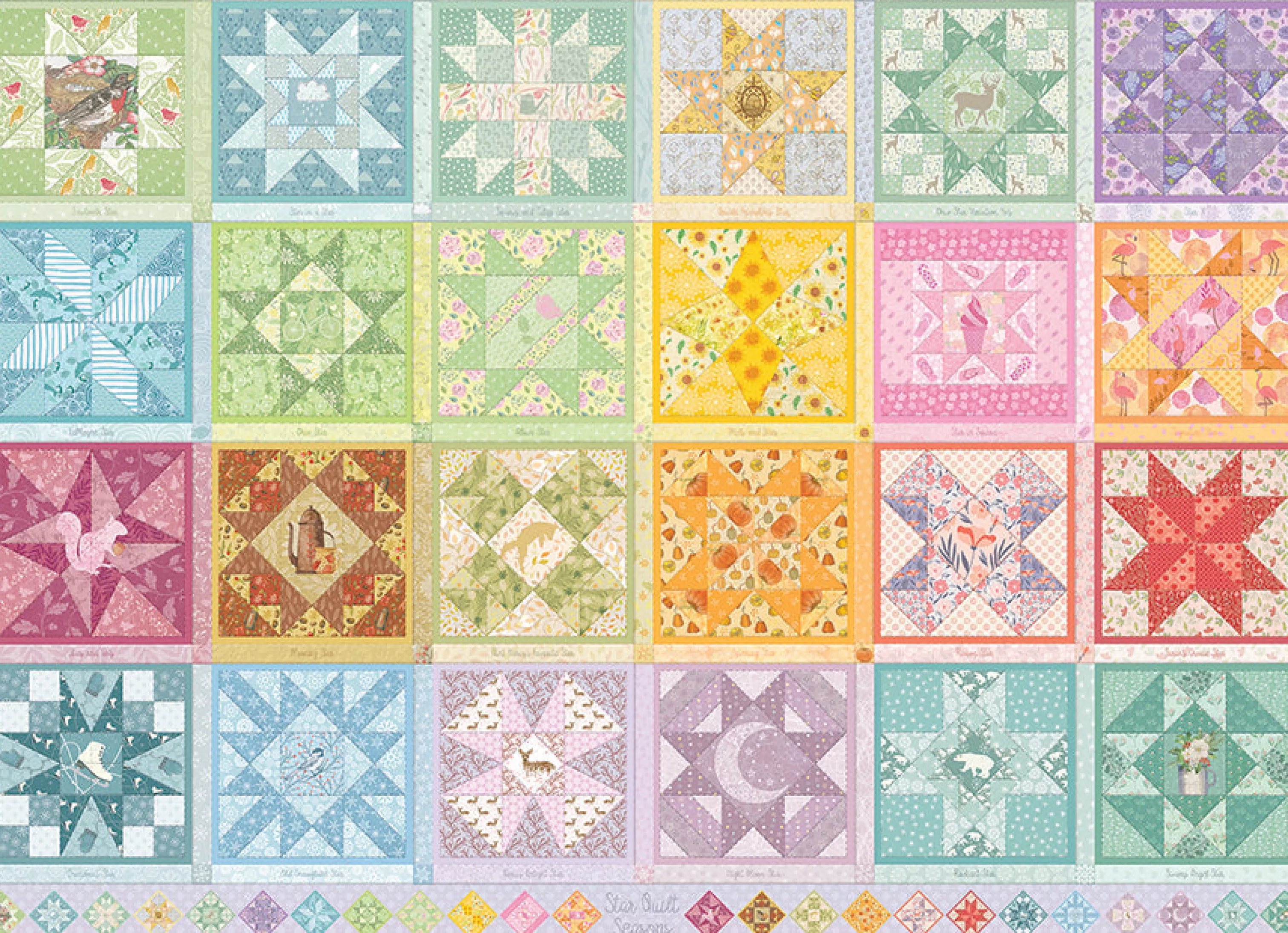 Sewing | Quilting^Cobble Hill Puzzles Star Quilt Seasons | 1000 Piece