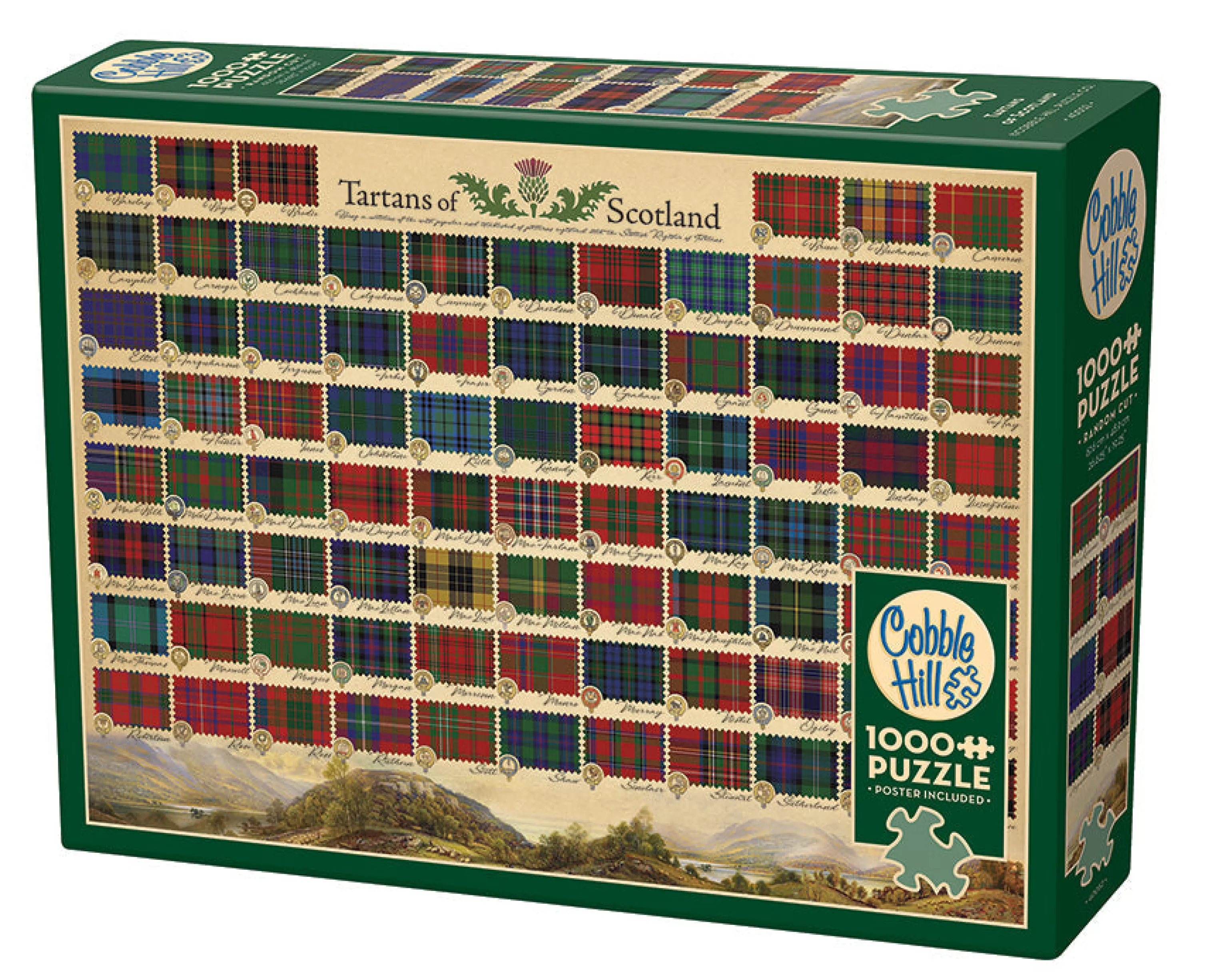 Collage - Miniscene^Cobble Hill Puzzles Tartans Of Scotland | 1000 Piece