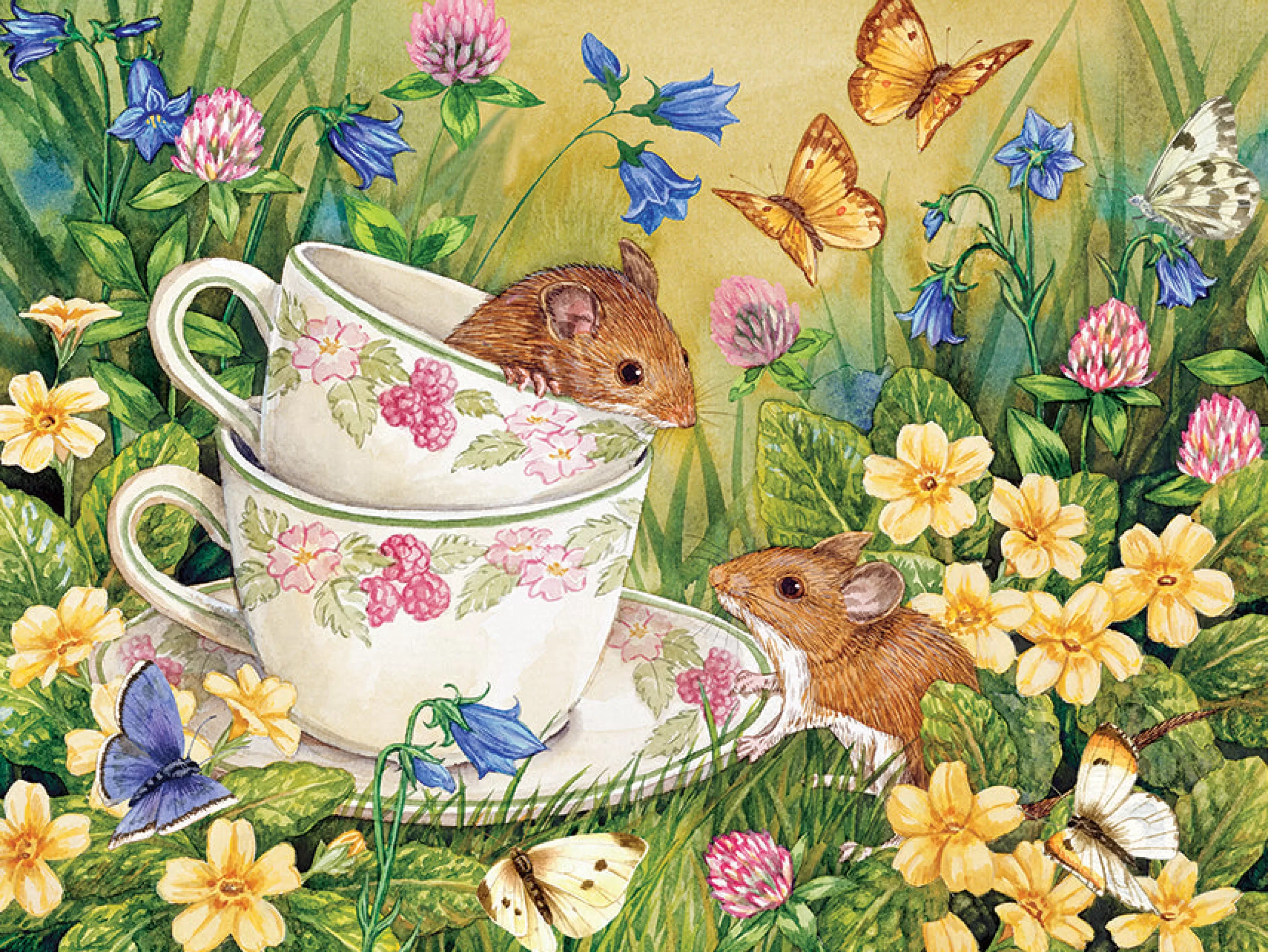 Wildlife^Cobble Hill Puzzles Tea For Two | Easy Handling 275 Piece