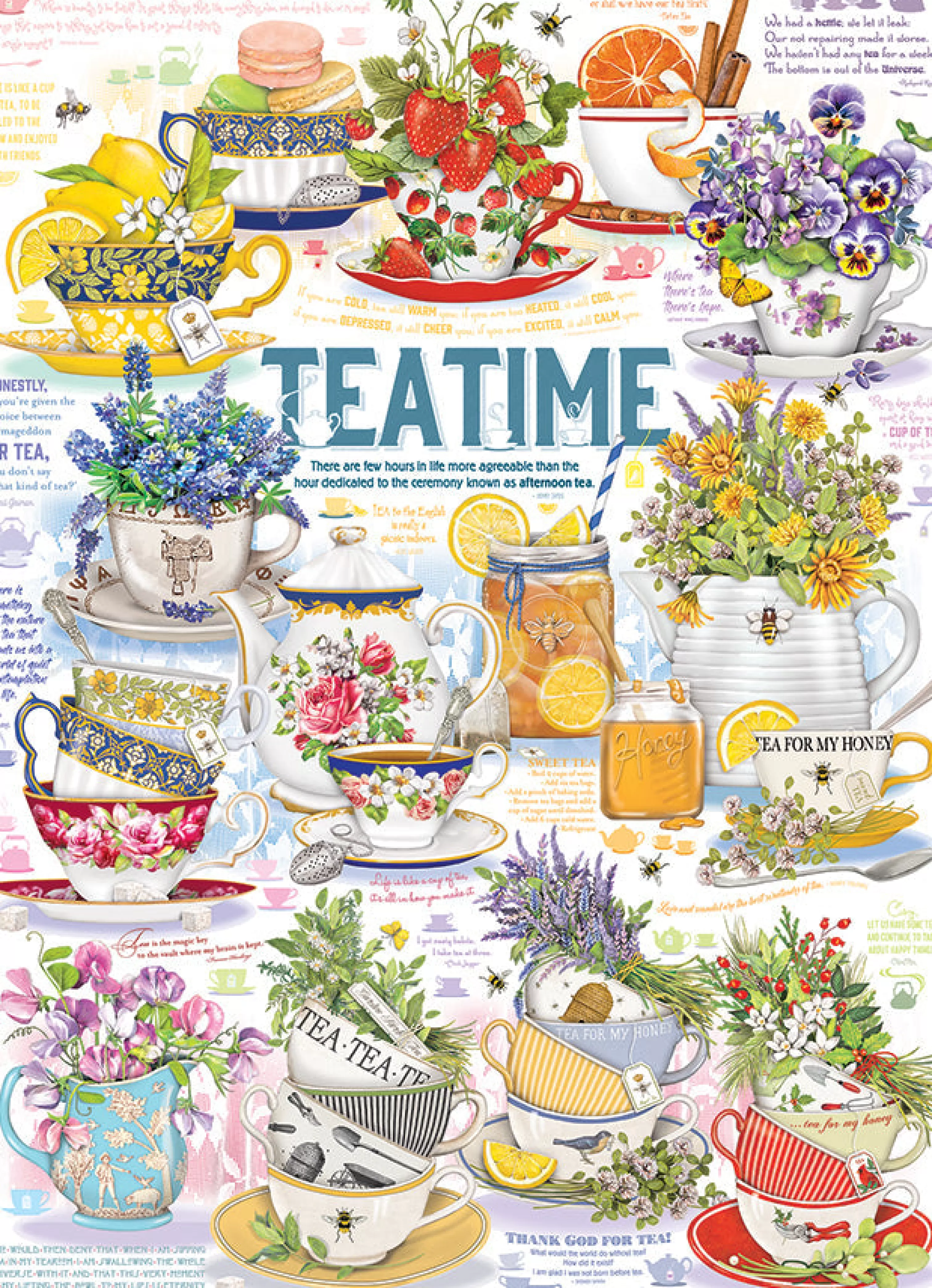 Flowers | Gardens^Cobble Hill Puzzles Tea Time | 1000 Piece