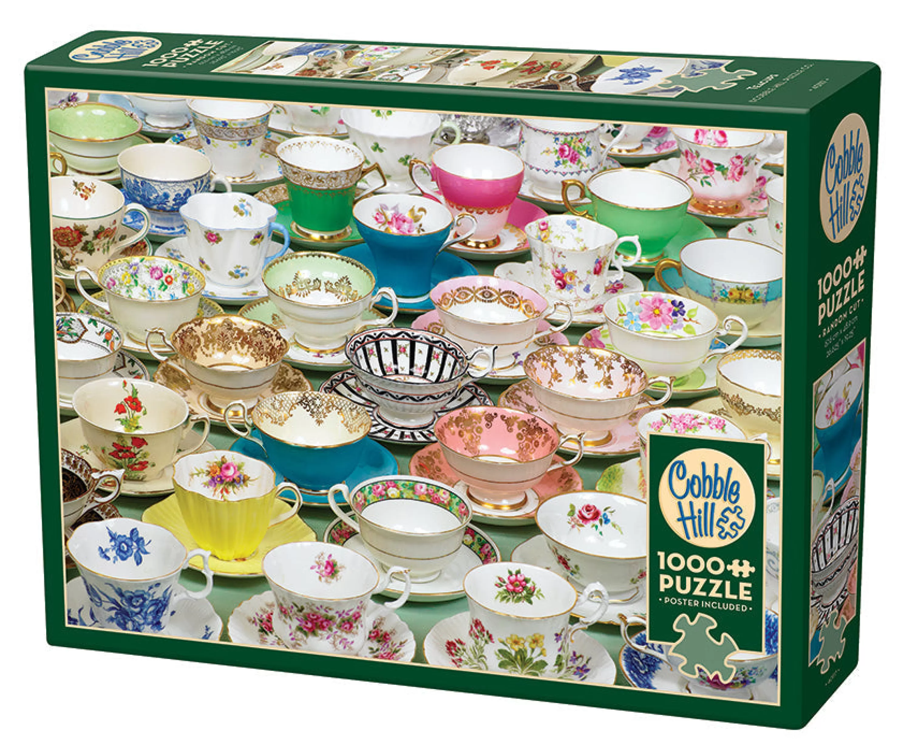 Truly Original Puzzles (Top)^Cobble Hill Puzzles Teacups | 1000 Piece