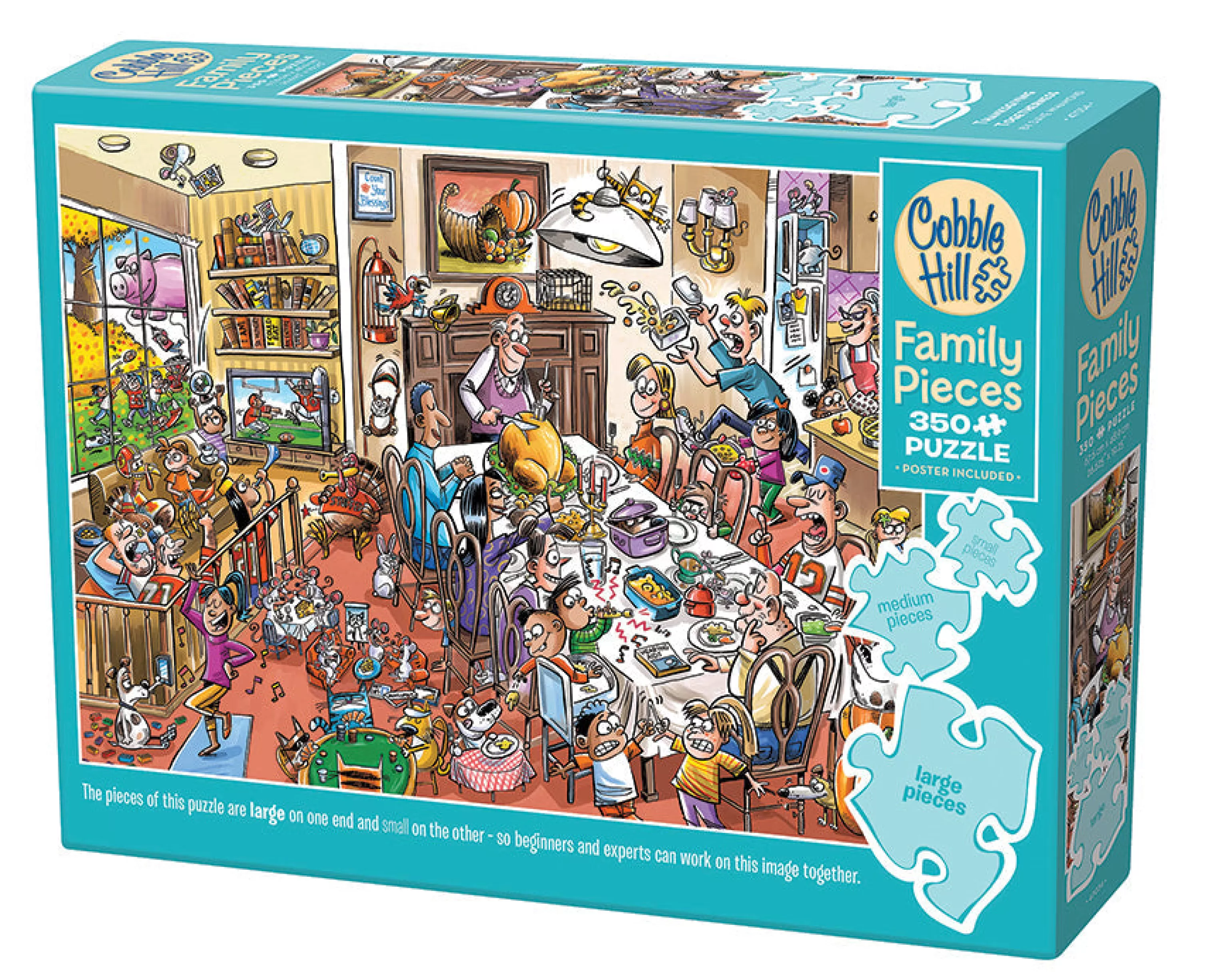 Cartoon^Cobble Hill Puzzles Thanksgiving Togetherness (Family) | Family Pieces 350