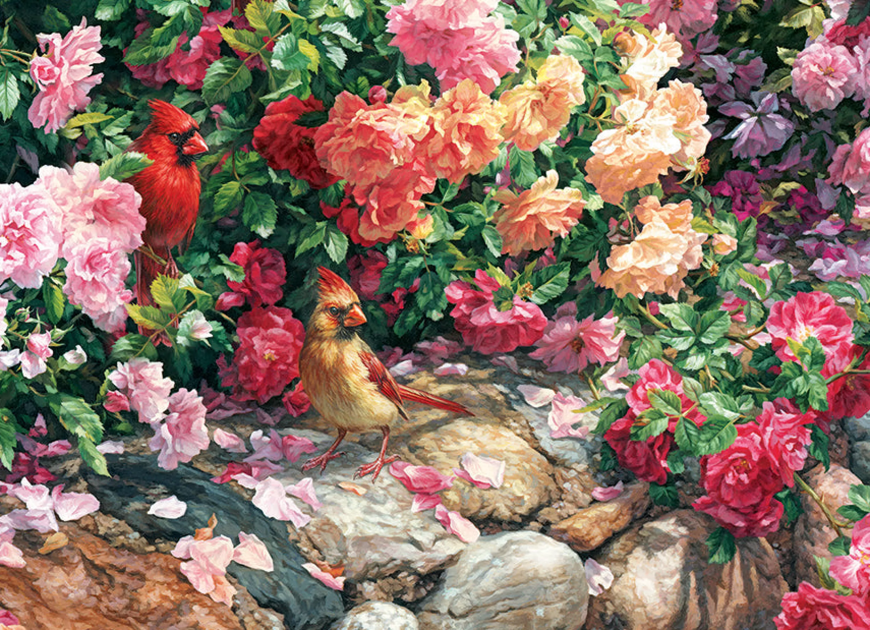 Flowers | Gardens^Cobble Hill Puzzles The Garden Wall | 1000 Piece