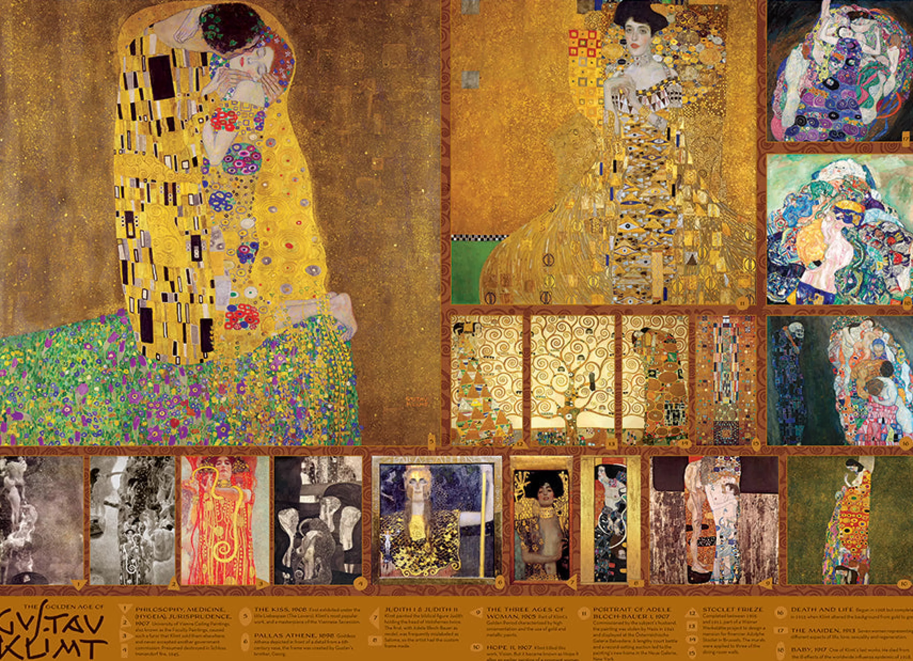 Infographic^Cobble Hill Puzzles The Golden Age Of Klimt | 1000 Piece