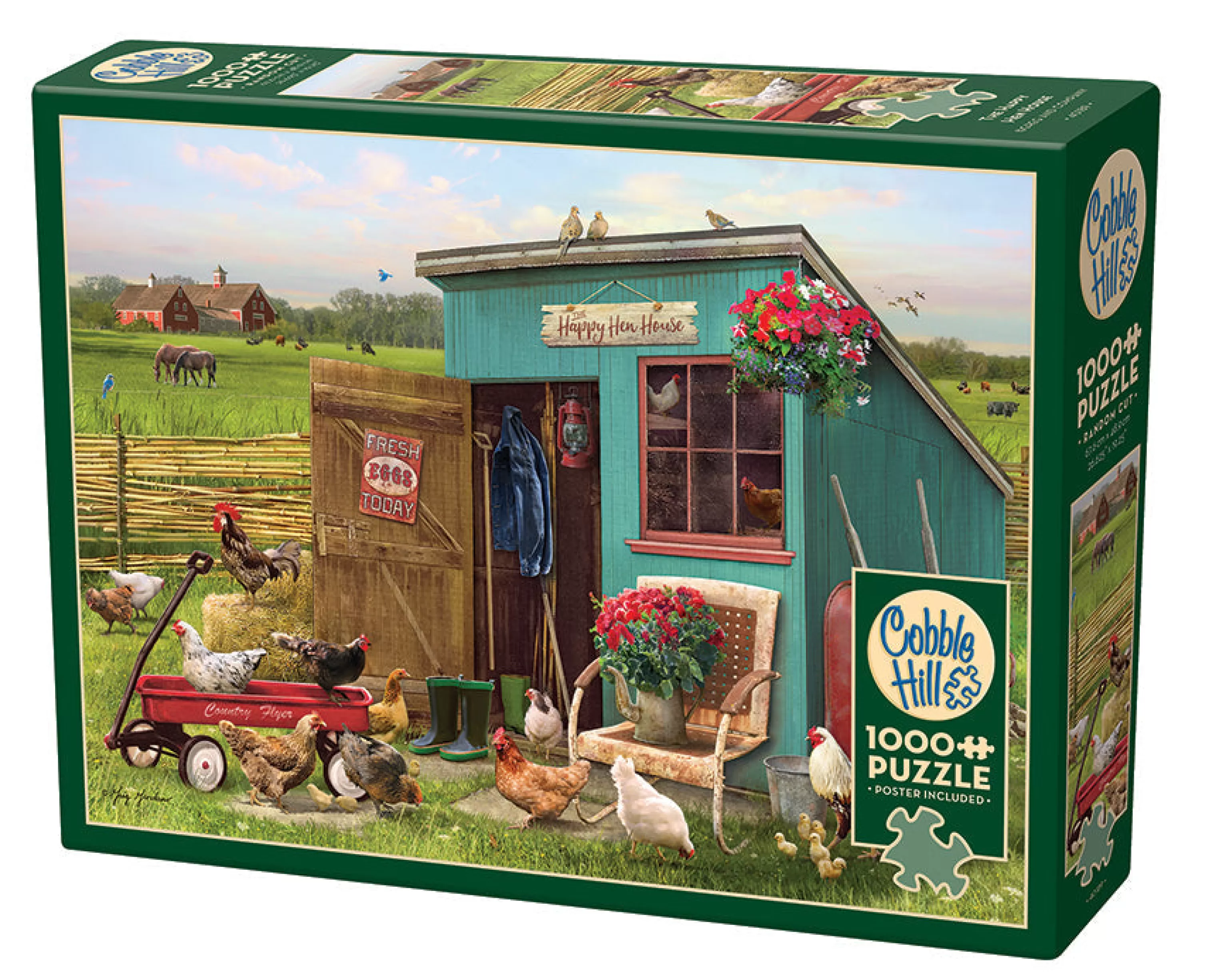 Farm^Cobble Hill Puzzles The Happy Hen House | 1000 Piece