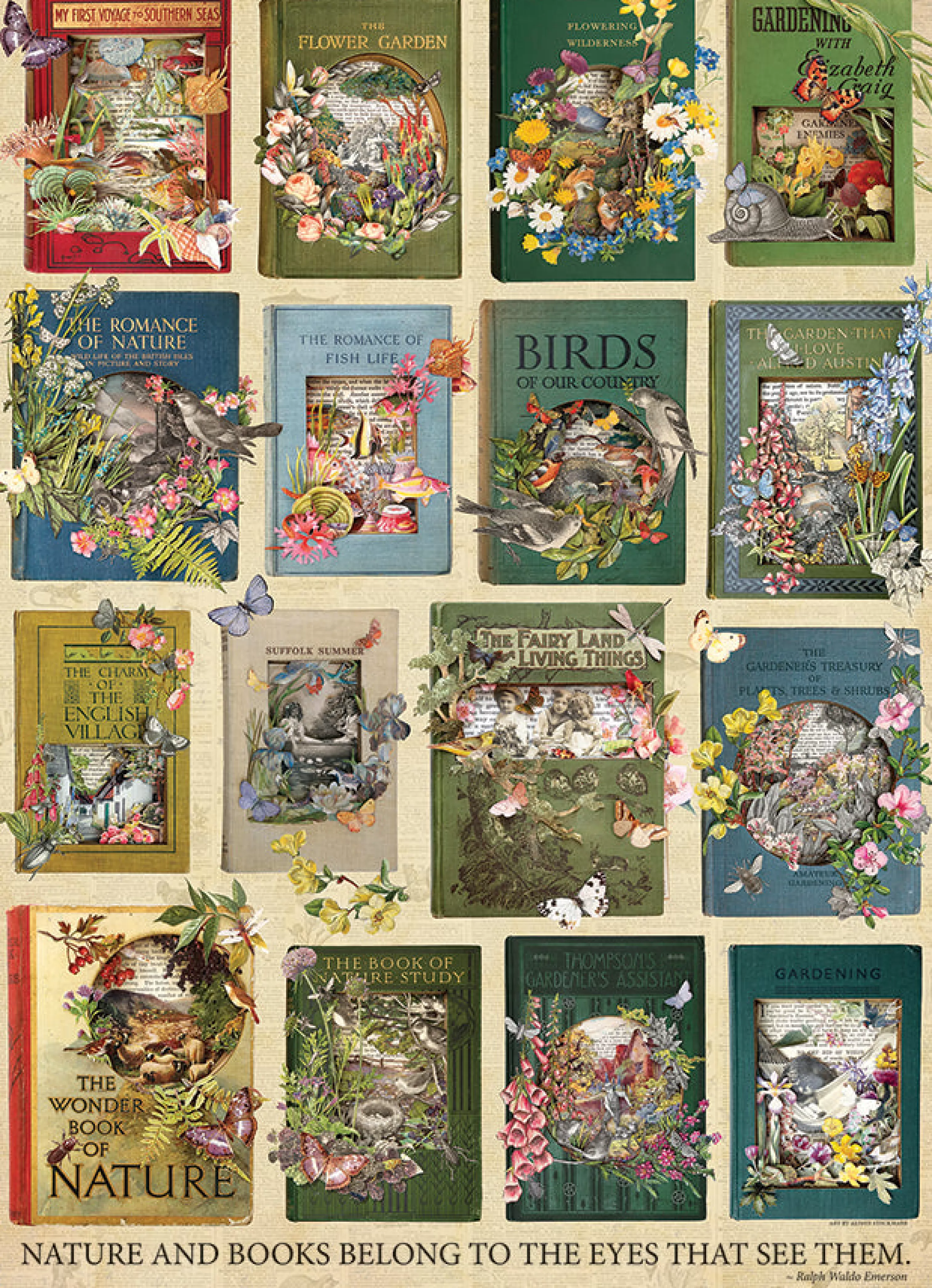 Collage - Miniscene^Cobble Hill Puzzles The Nature Of Books | 1000 Piece