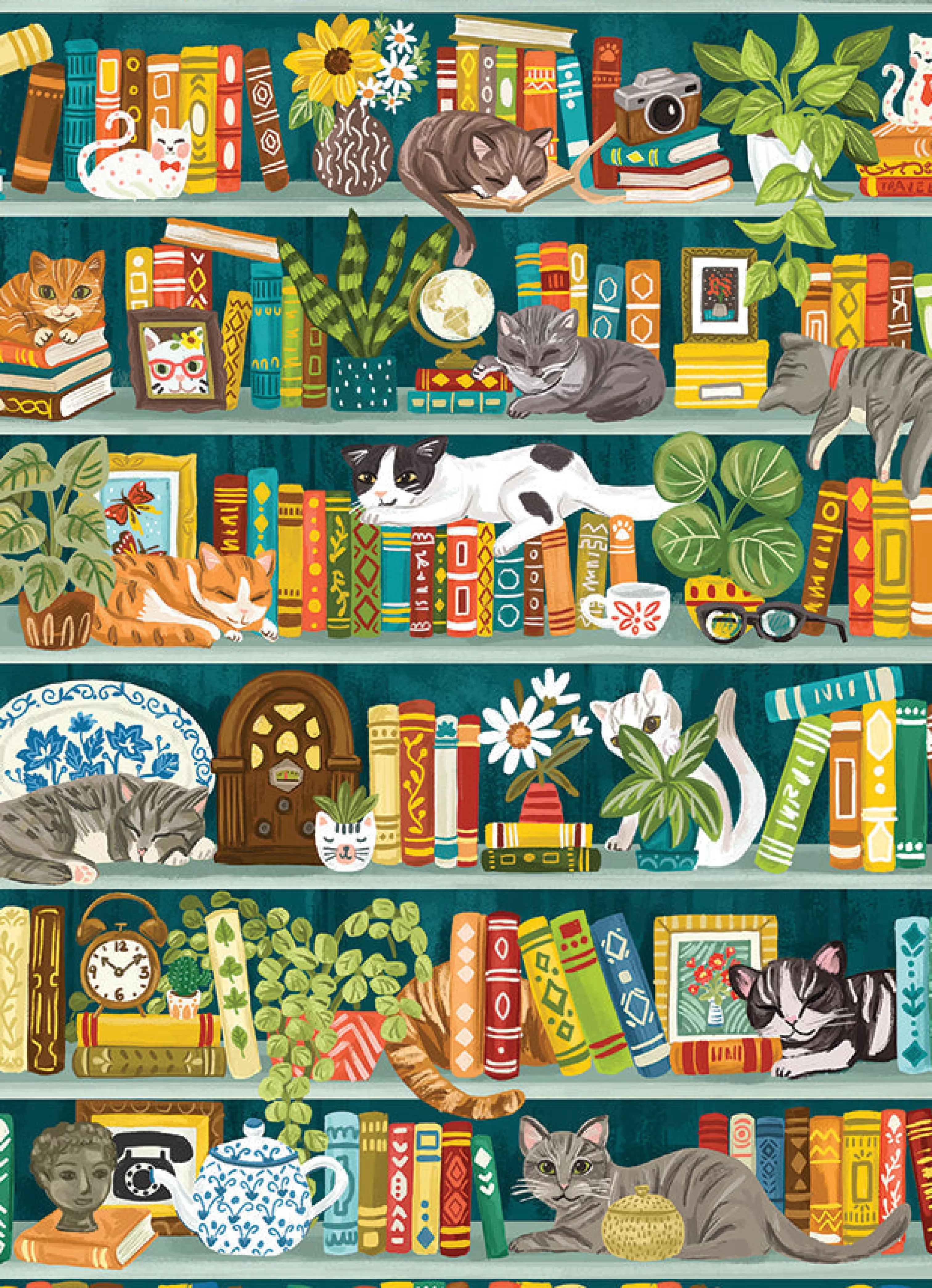 Books^Cobble Hill Puzzles The Purrfect Bookshelf | 1000 Piece