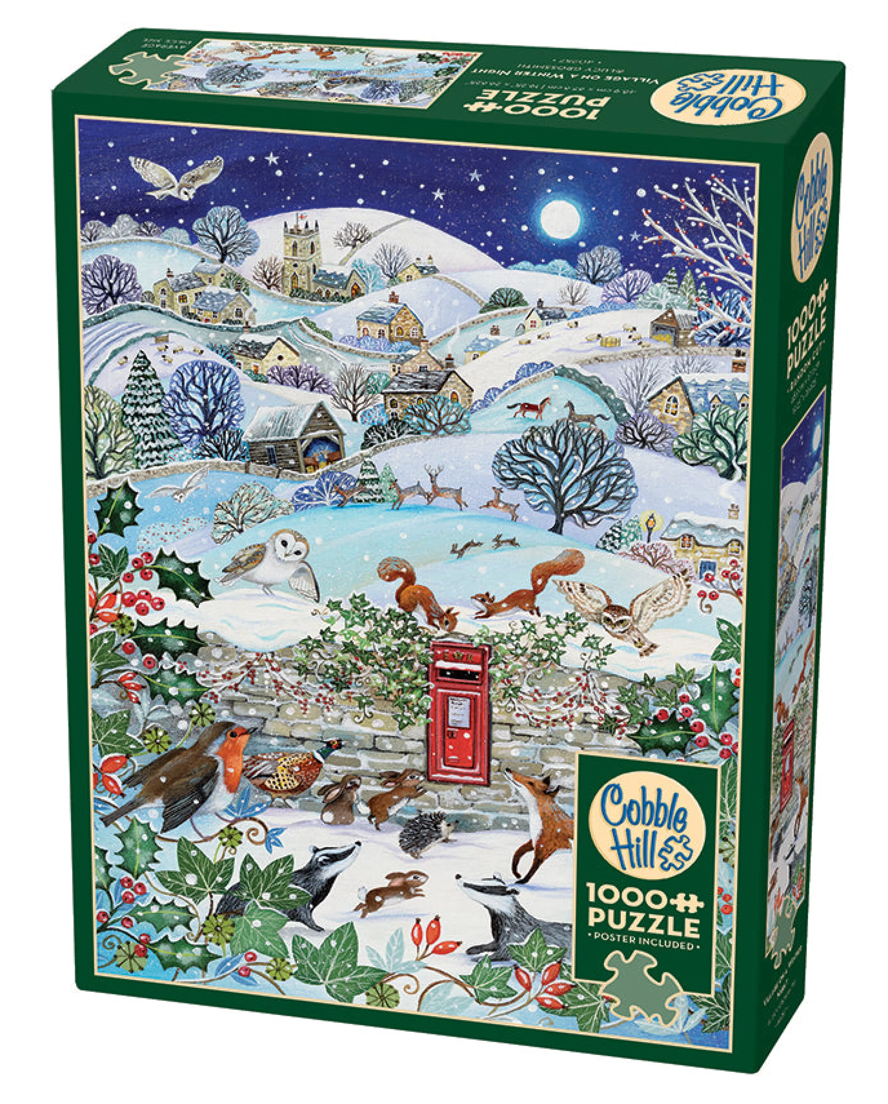 Wildlife^Cobble Hill Puzzles Village On A Winter Night | 1000 Piece