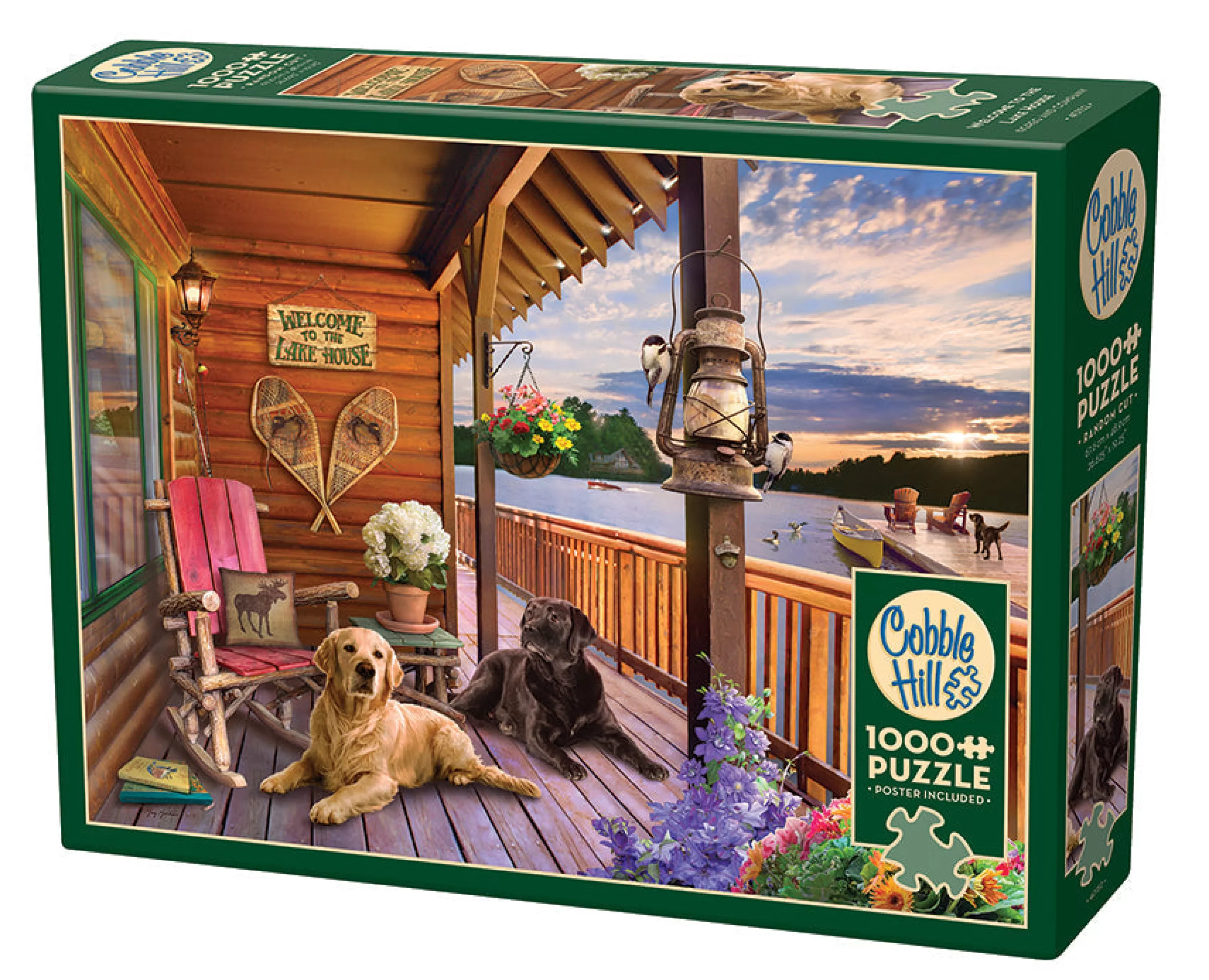 Flowers | Gardens^Cobble Hill Puzzles Welcome To The Lake House | 1000 Piece