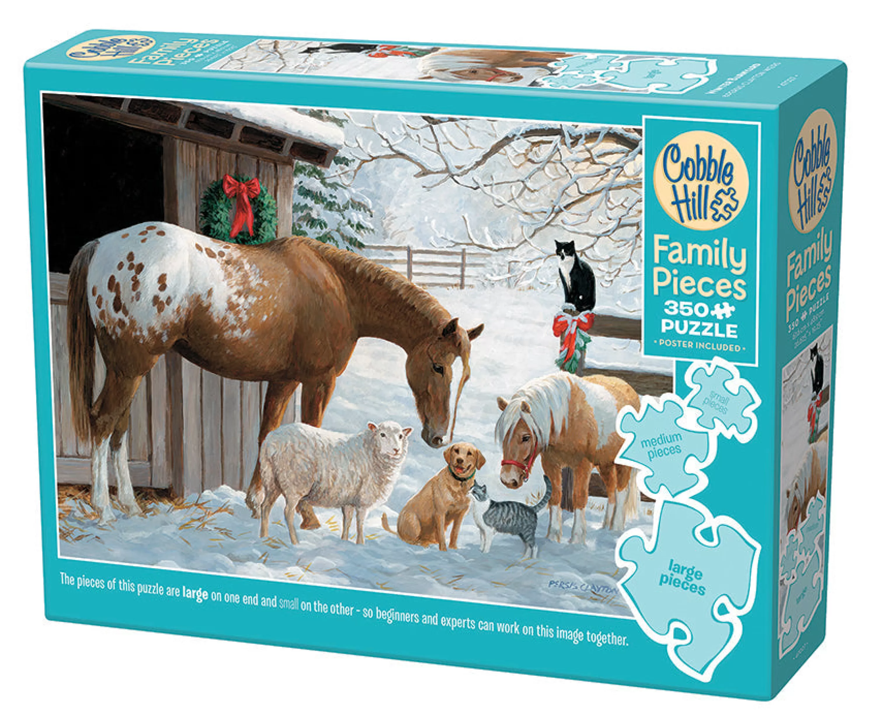 Winter^Cobble Hill Puzzles Winter Barnyard (Family) | Family Pieces 350