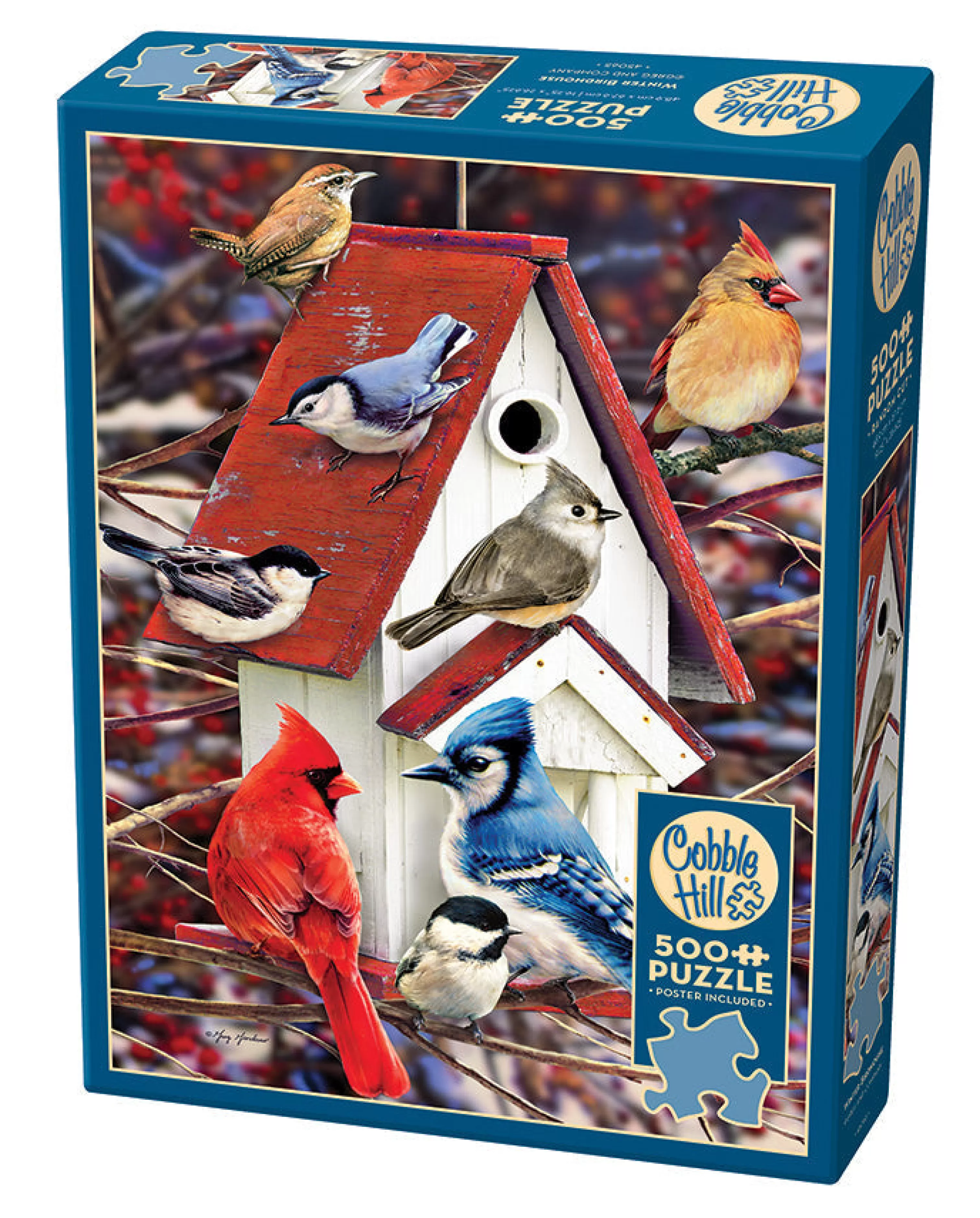 Birds^Cobble Hill Puzzles Winter Birdhouse | 500 Piece