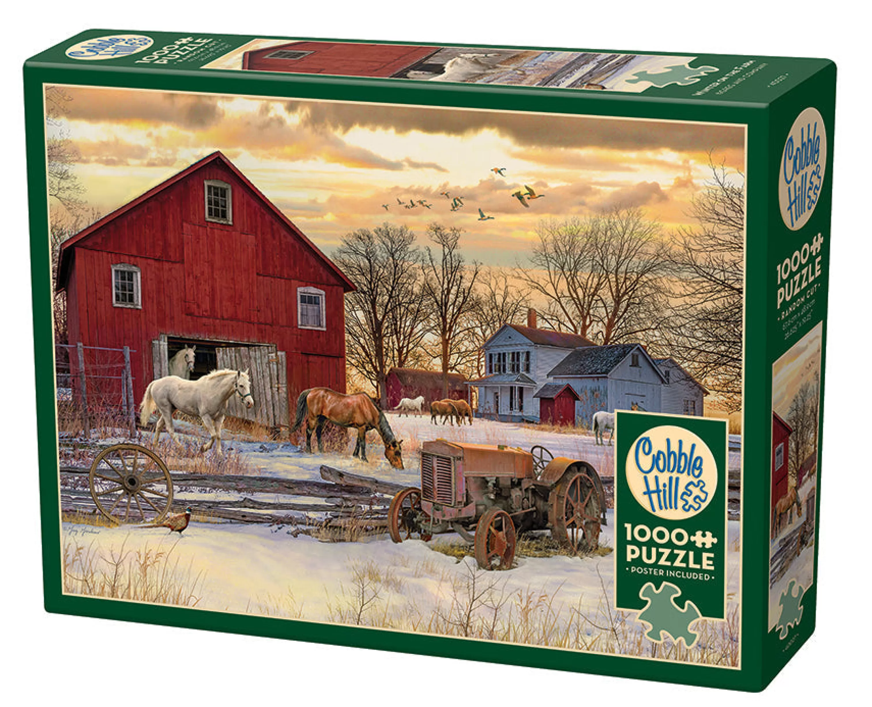 Horses^Cobble Hill Puzzles Winter On The Farm | 1000 Piece