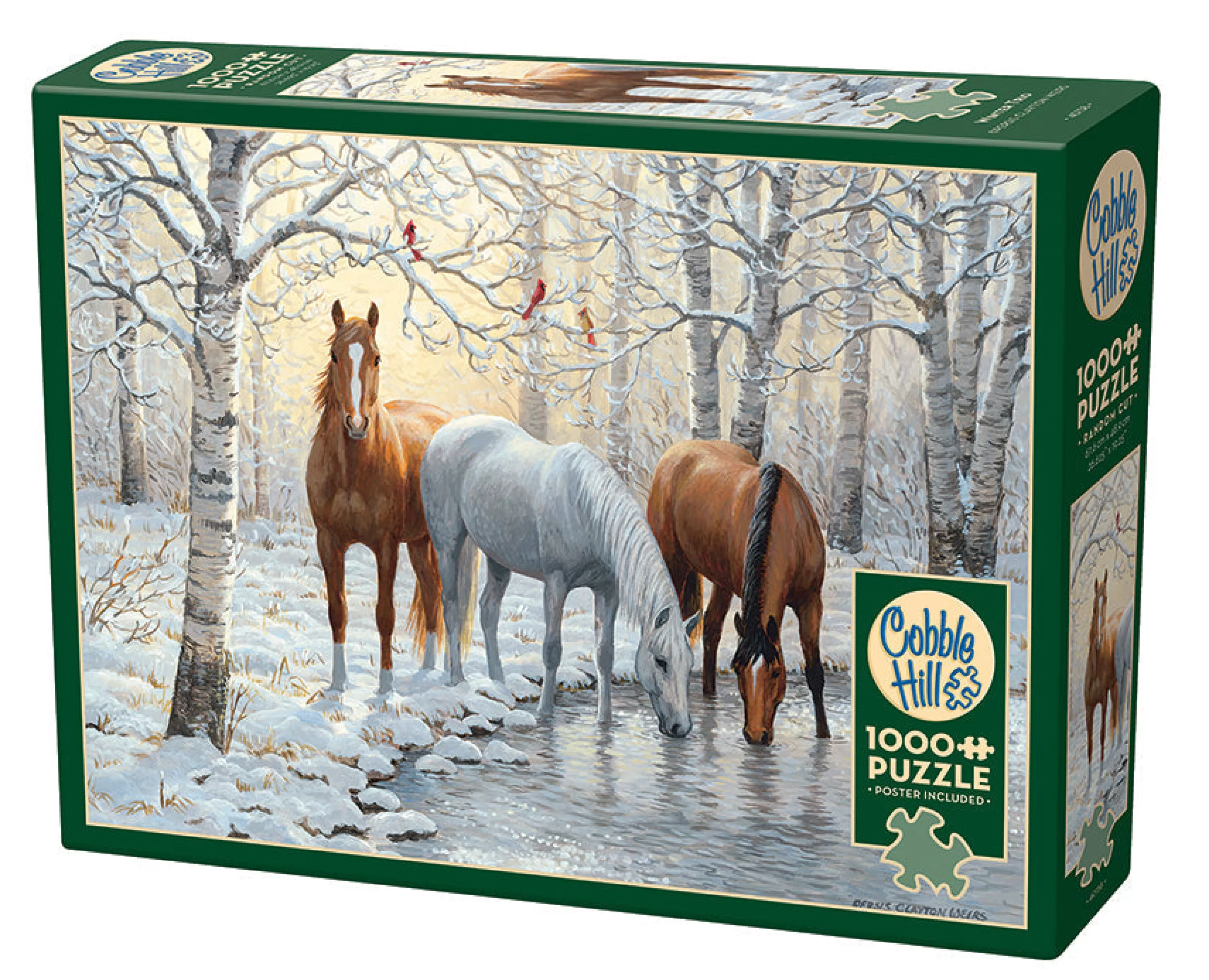 Horses^Cobble Hill Puzzles Winter Trio | 1000 Piece